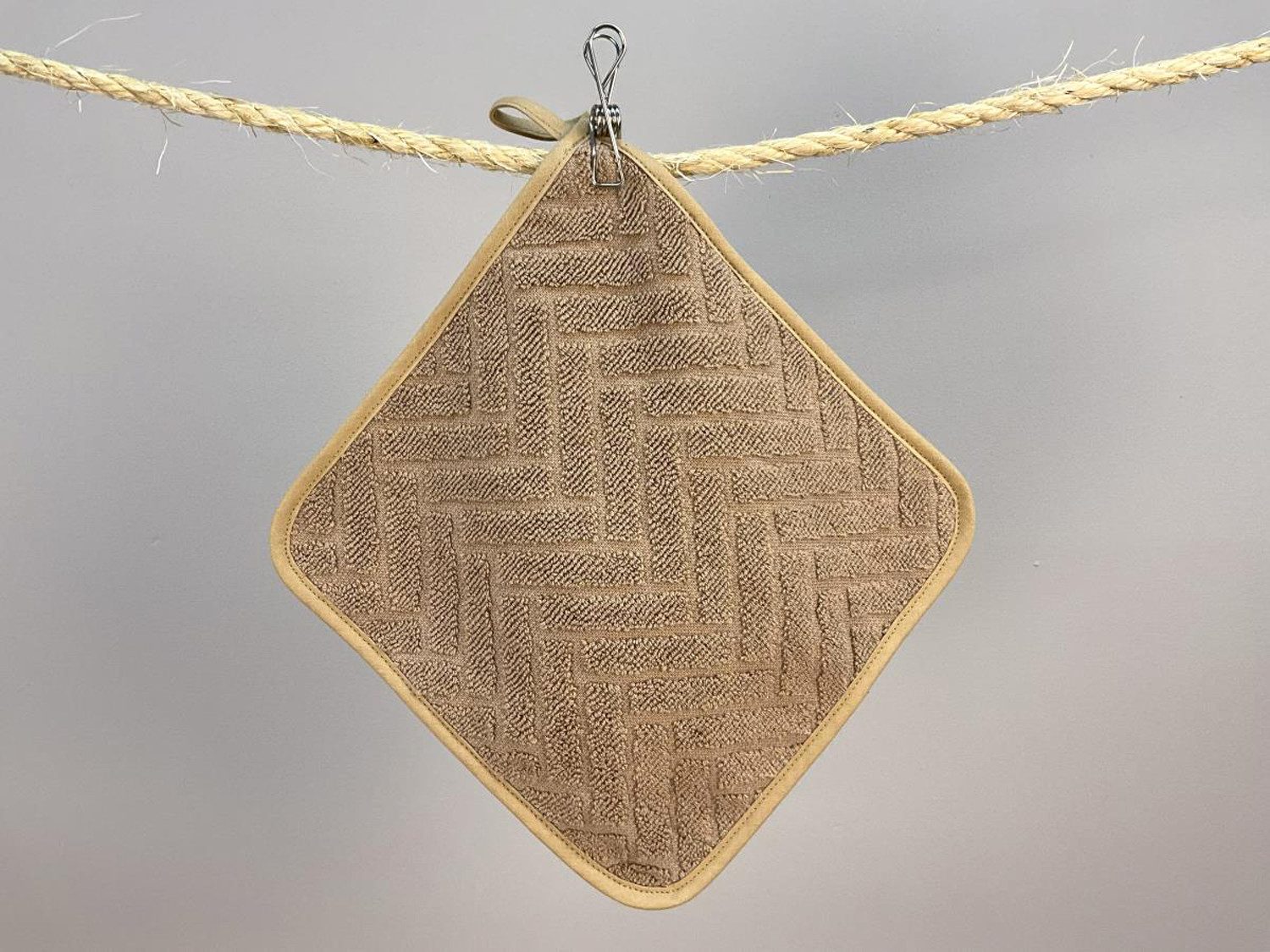 Kracht Topflappen Bricks, (Set, 2-tlg., 2-teilig), 2er Set Topflappen, Baumwoll Frottier, ca. 22x22 cm