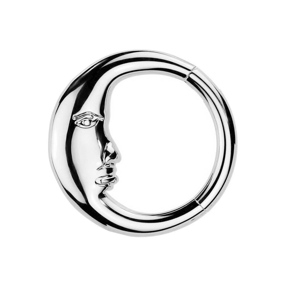 Nasenpiercing Septum Piercing Ohrpiercing Scharnier Halbmond Silber 1,2mm x 10mm