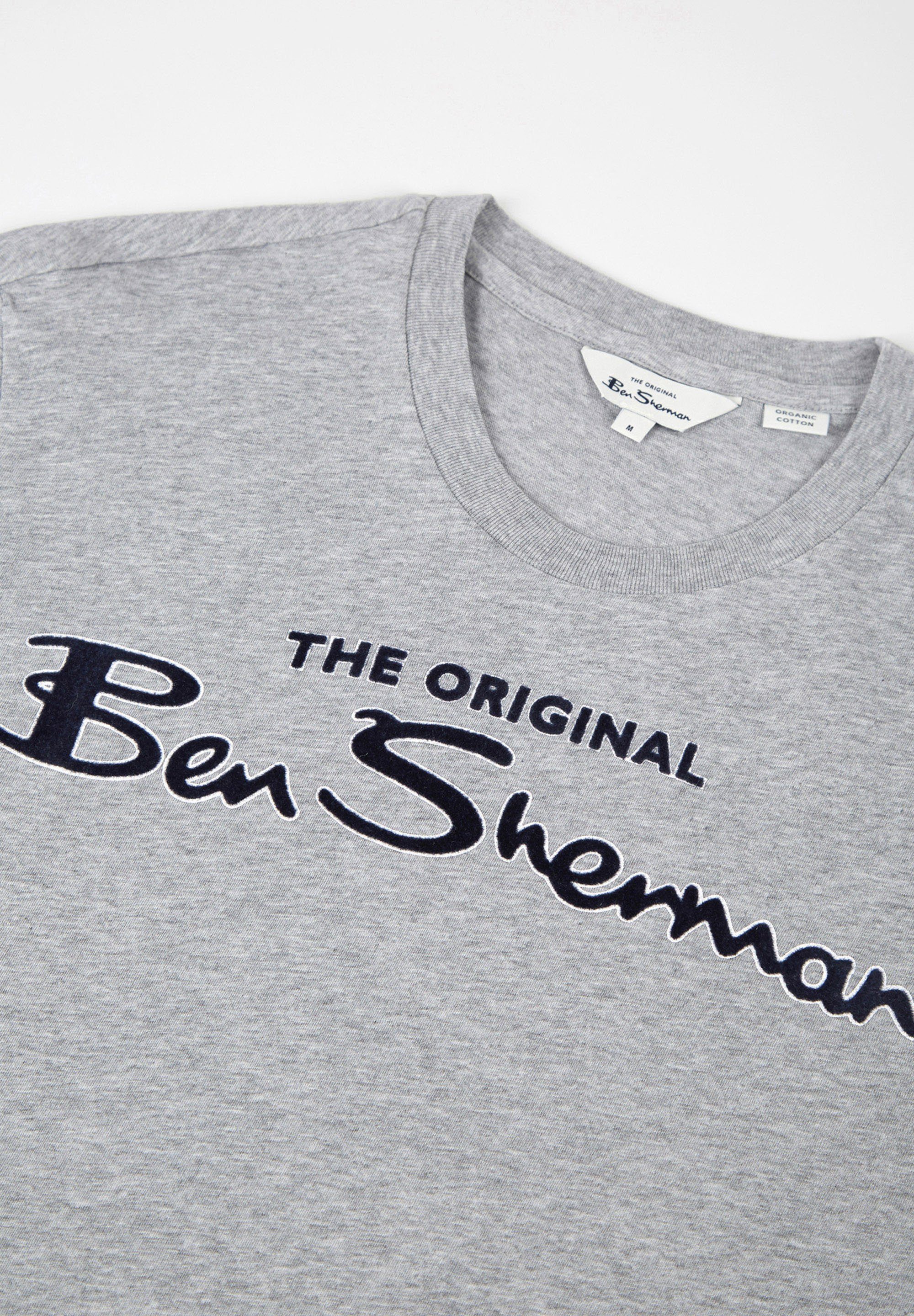 Grafisch bedrucktes Sherman grey Signature T-Shirt T-Shirt Ben Tee Logo