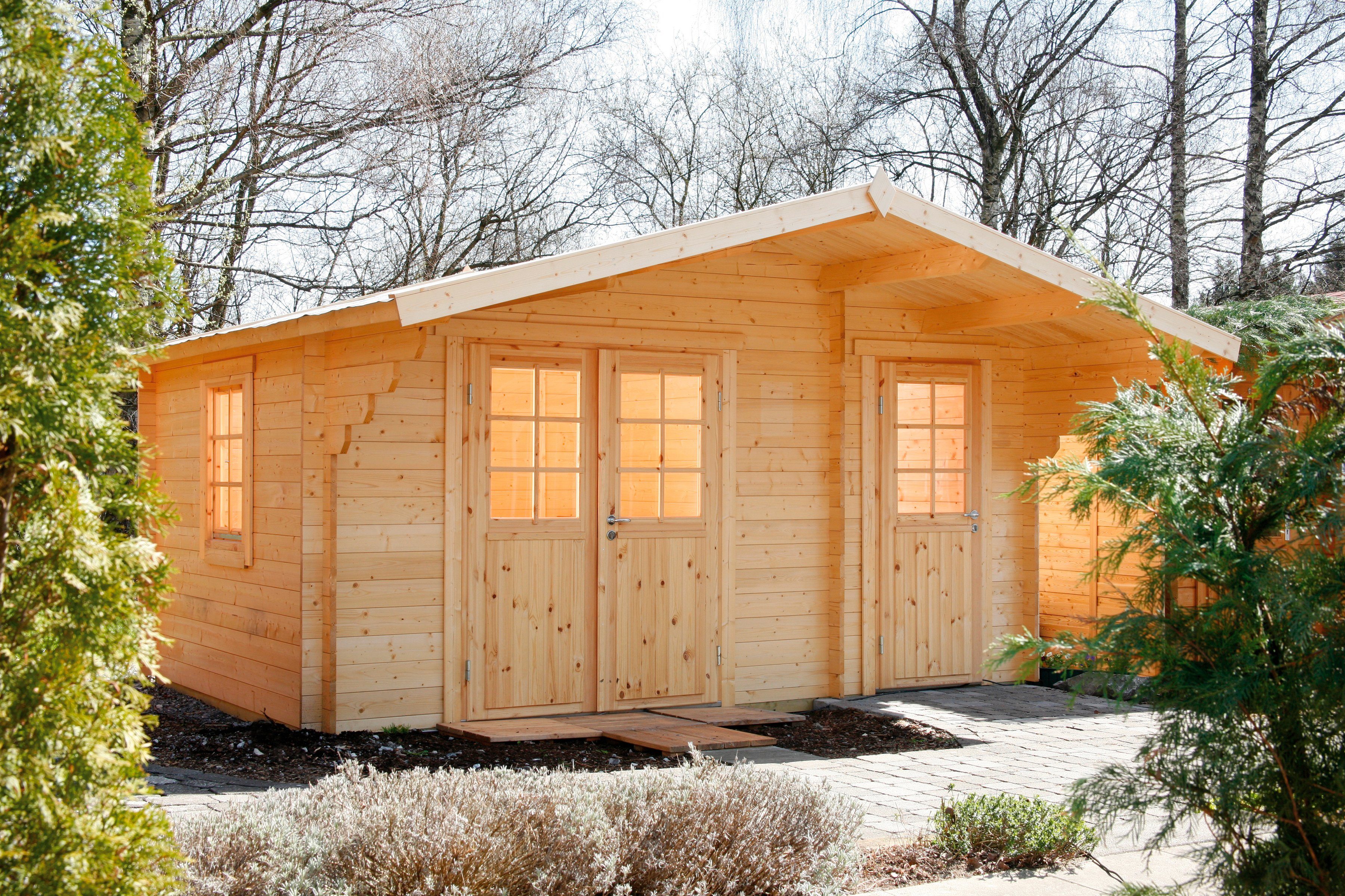 WOLFF Gartenhaus »Caro 34 Klassik XL«, BxT 486x460 cm, inkl. Fußboden