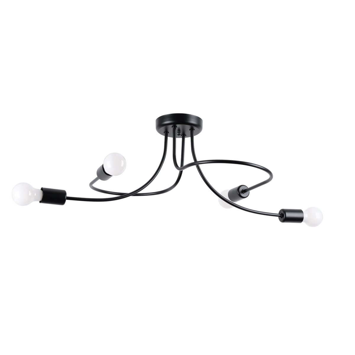 SOLLUX lighting Kronleuchter Kronleuchter Levar Schwarz, Nicht enthalten