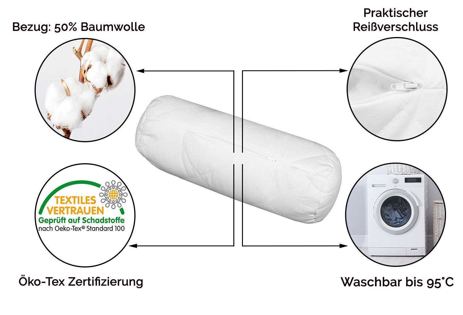 ZOLLNER Nackenrolle, 1-tlg., 15 x 40 günstig online kaufen