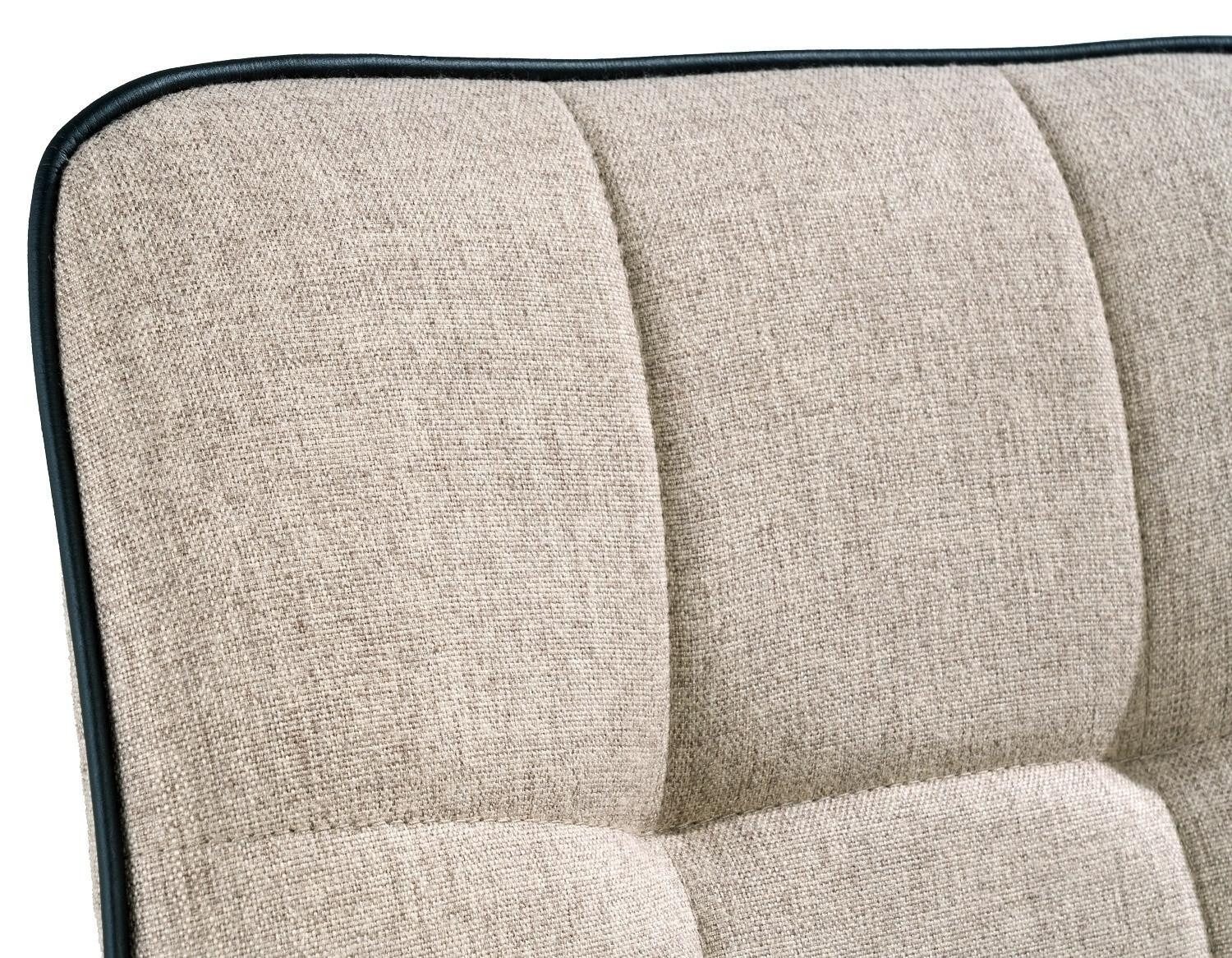 Home4You Freischwinger Schwingstühle, Braun, Schwarz, Webstoff, günstig online kaufen