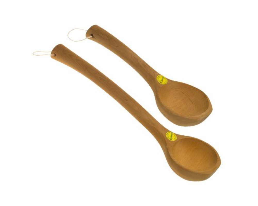 Finnsa® GmbH Schöpfkelle Löylykelle Finnische Luxus Saunakelle 46 cm lang Thermoholz