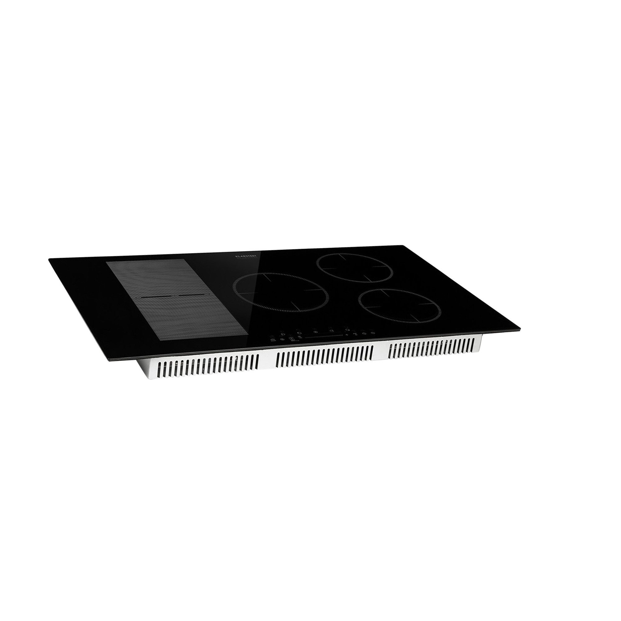 Klarstein Induktions-Kochfeld Delicatessa 90 Hybrid Induktionskochfeld 90 cm 5 Zonen 7400 W, Einbau Induktionsherd 5 Kochfelder Platten Elektro Induktionskochfeld