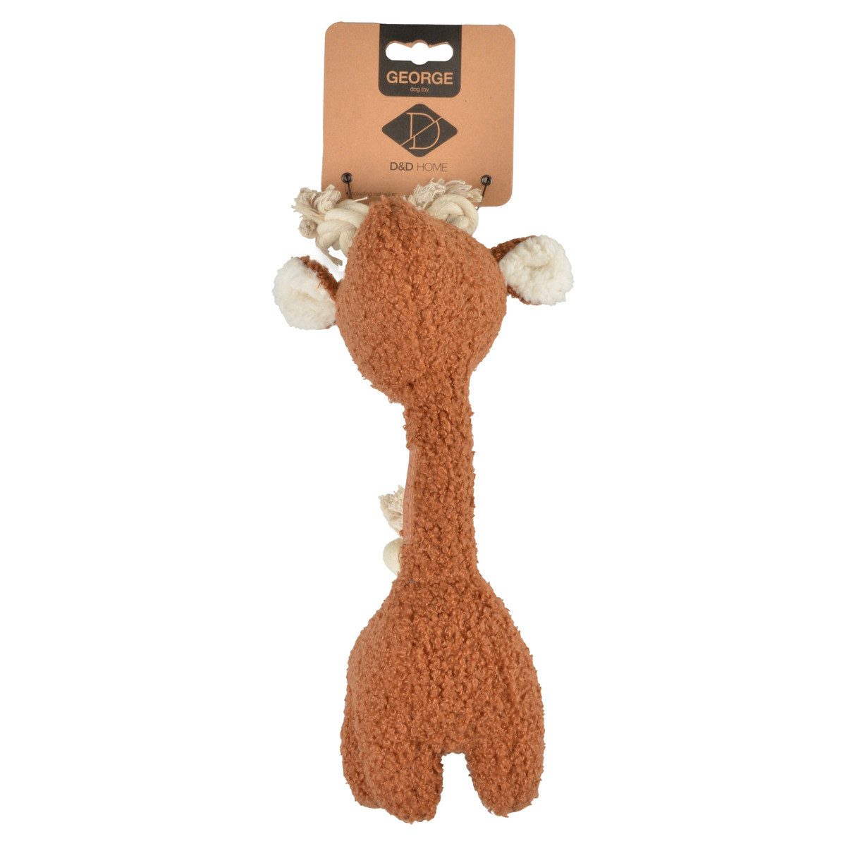 D&D Tierkuscheltier Hundespielzeug George aus Teddystoff braun