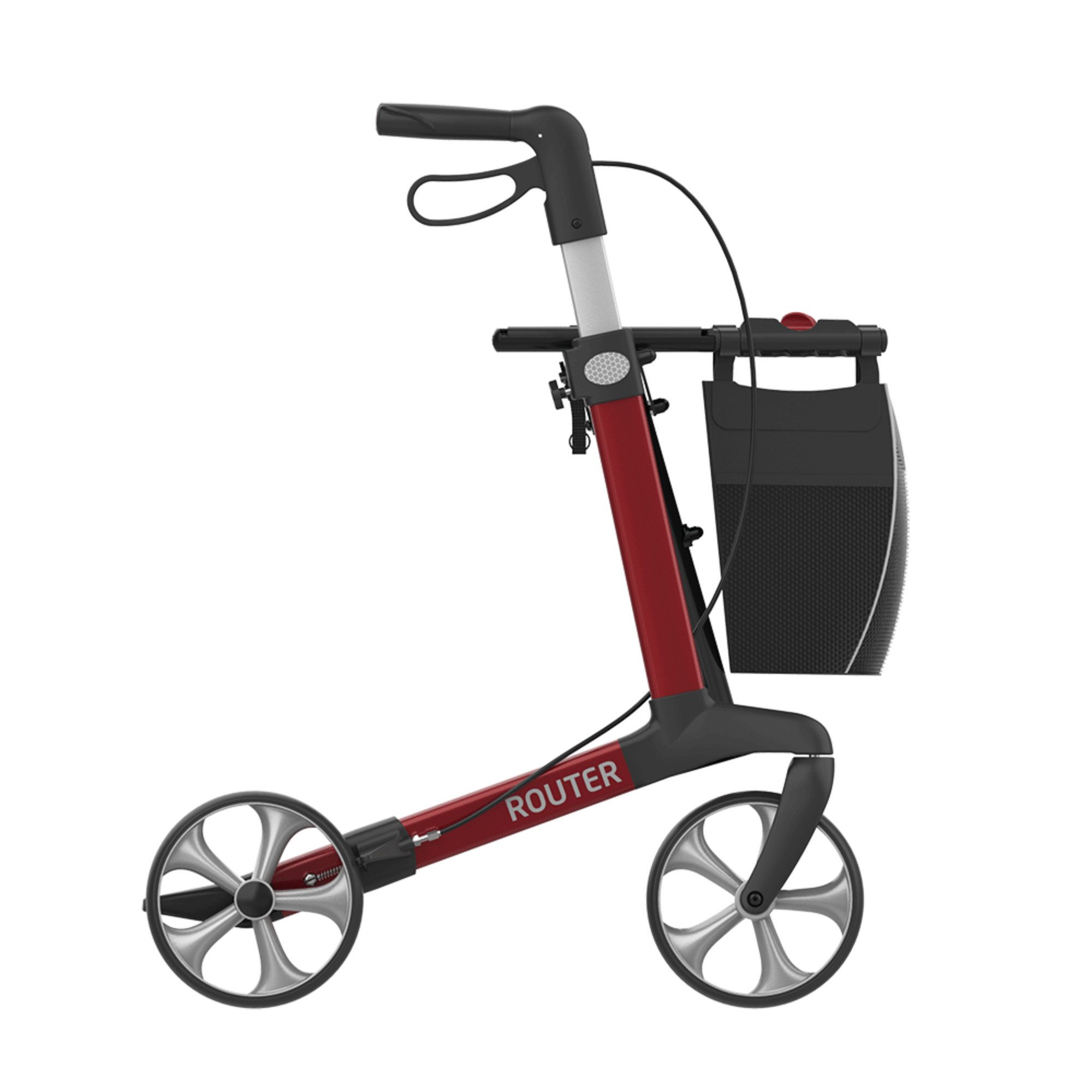 Rehasense Rollator Leichtgewichts Rollator Router - TPE-beschichtete Räder