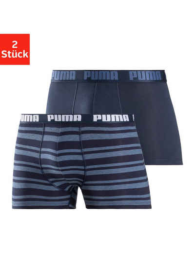 PUMA Boxer (Packung, 2-St) Streifen und Uni