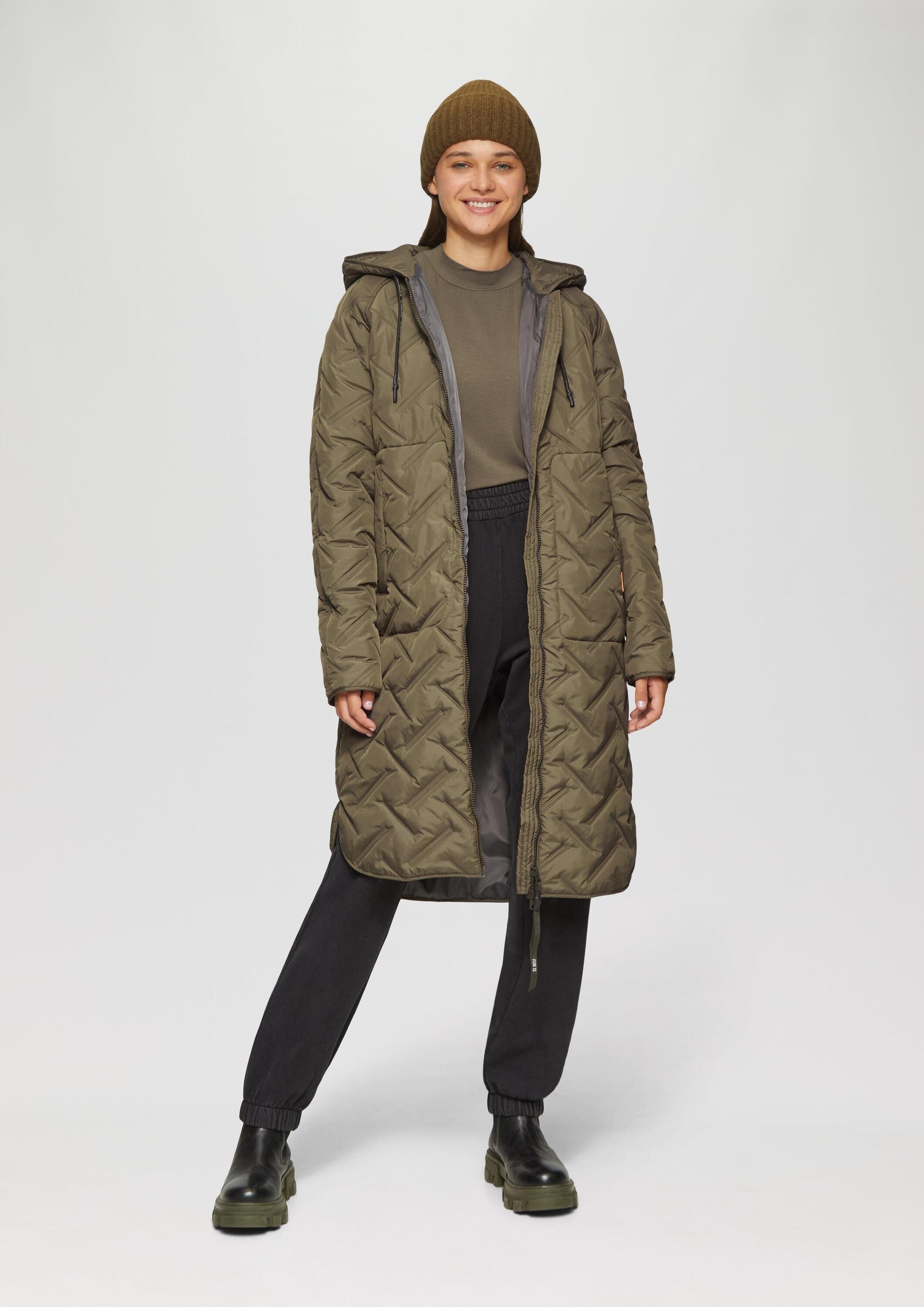QS Funktionsmantel Outdoor-Mantel Leichter Steppmantel mit Kapuze