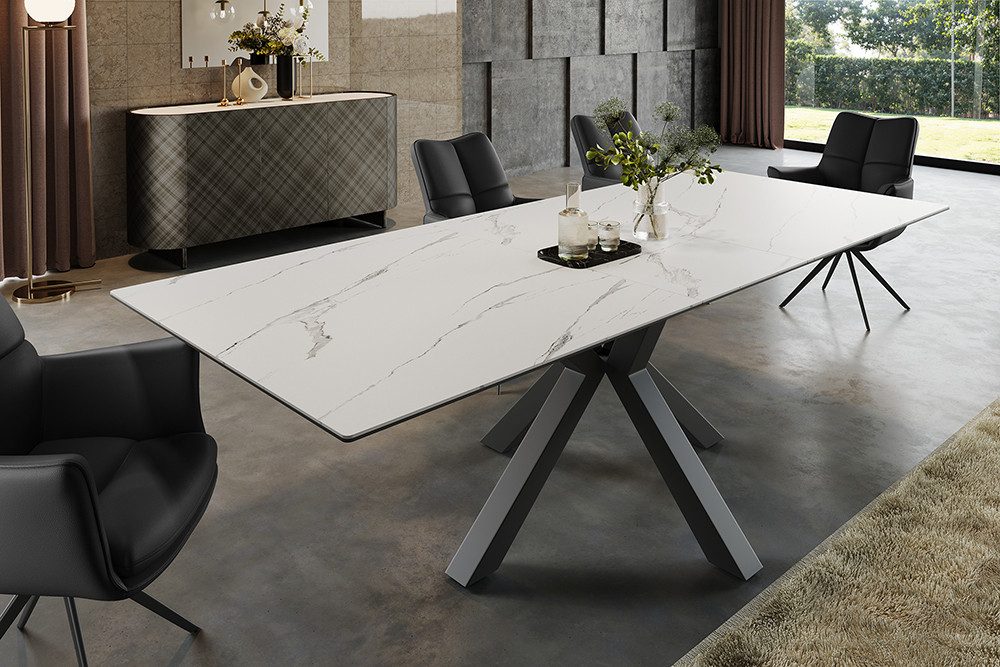 riess-ambiente Esstisch ETERNITY 160-200cm weiß / günstig online kaufen