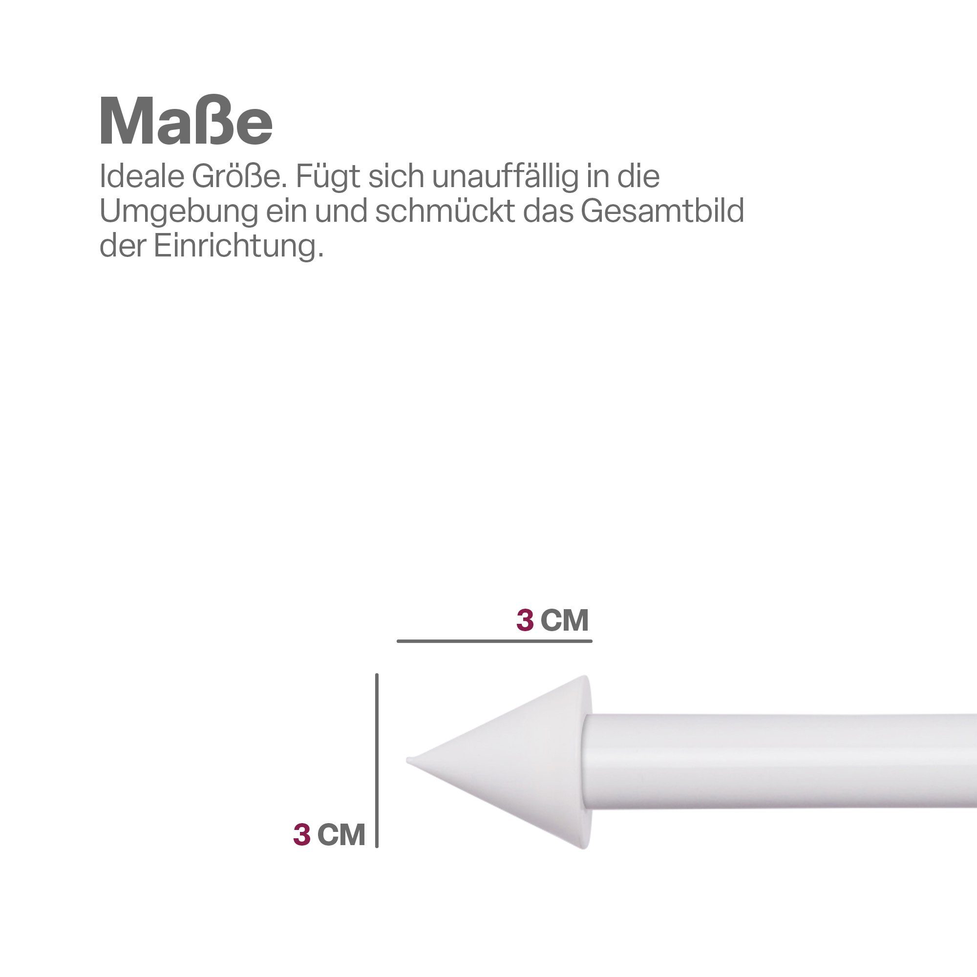 Bestlivings Gardinenstangen-Endstück aus robustem und hochwertigem Kunststoff, Gardinenstangen, (Set, 2-St), für Innenstange Ø 13 mm und für Außenstange Ø 16 mm