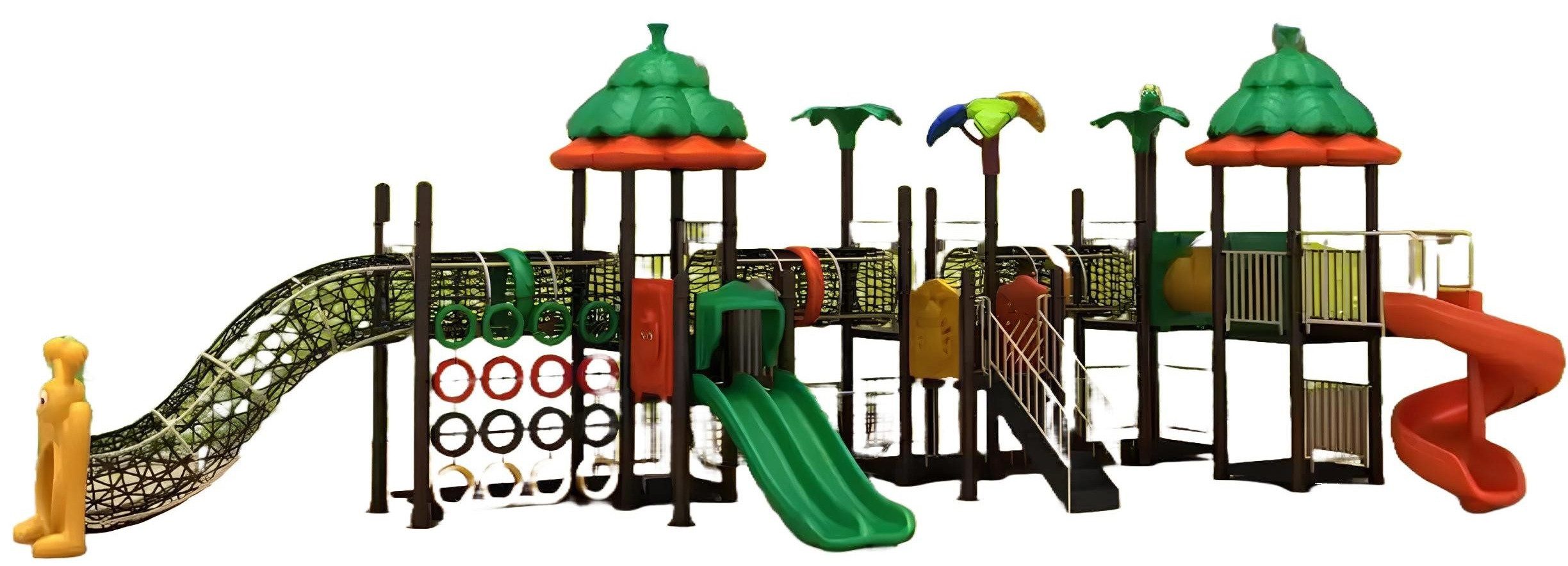 Xlmoebel Spielturm Spielturm mit Rutsche und Kletterturm für den Garten, Hergestellt in Europa