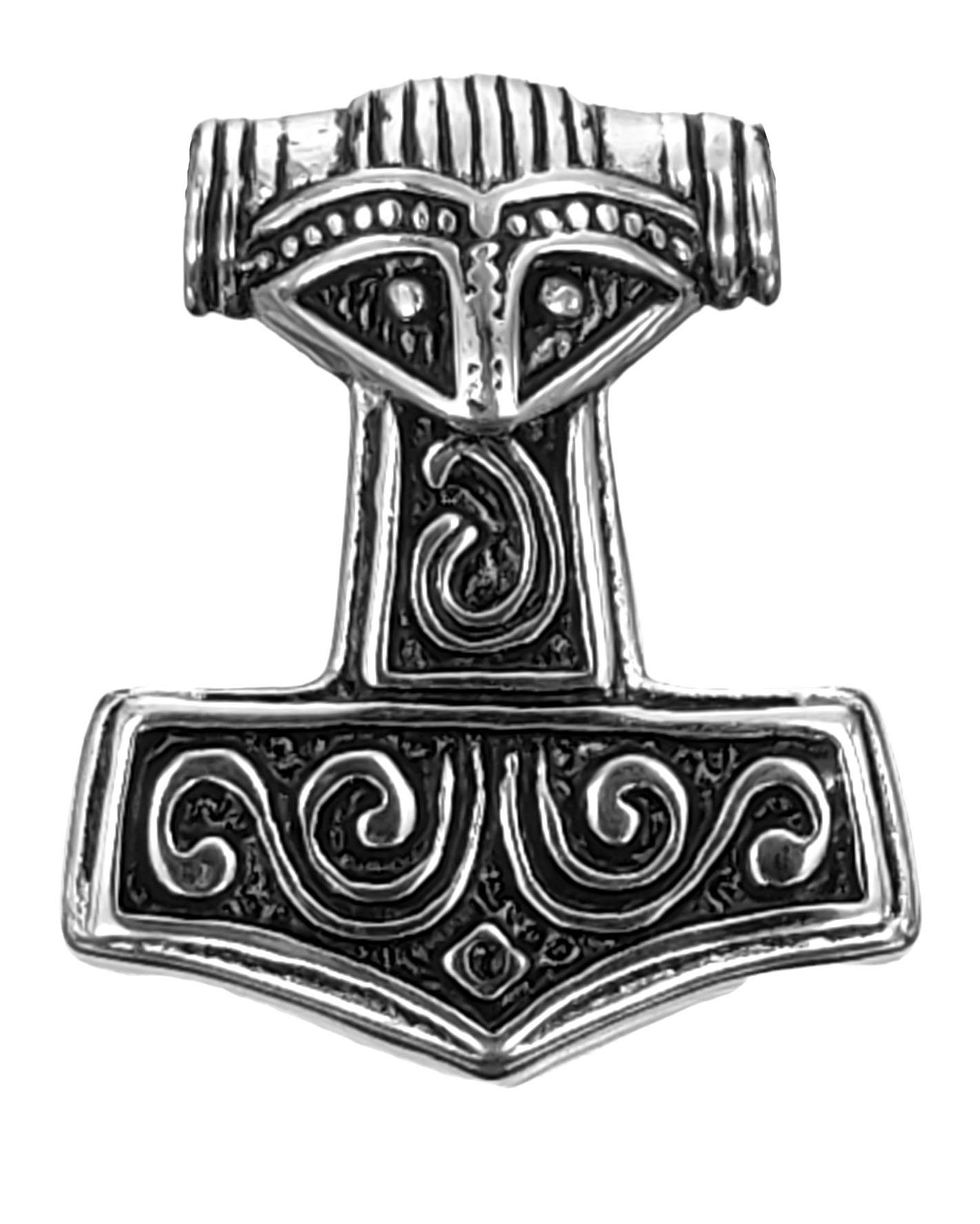 of Kiss Thor Kettenanhänger Leather Mjölnir Thorshammer Edelstahl Hammer Thorhammer Anhänger
