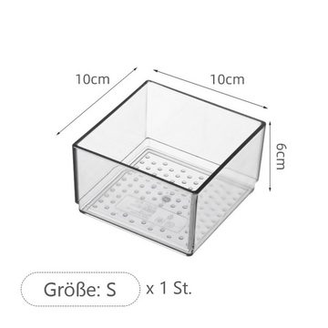 Creliv Schubladeneinsatz Besteckkasten, Aufbewahrungsboxen, Schubladen Ordnungssystem, (Größe: S), 10x10cm