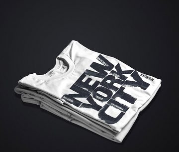 Neverless Print-Shirt Herren T-Shirt New York City Schriftzug Print Fashion Streetstyle Neverless® mit Print