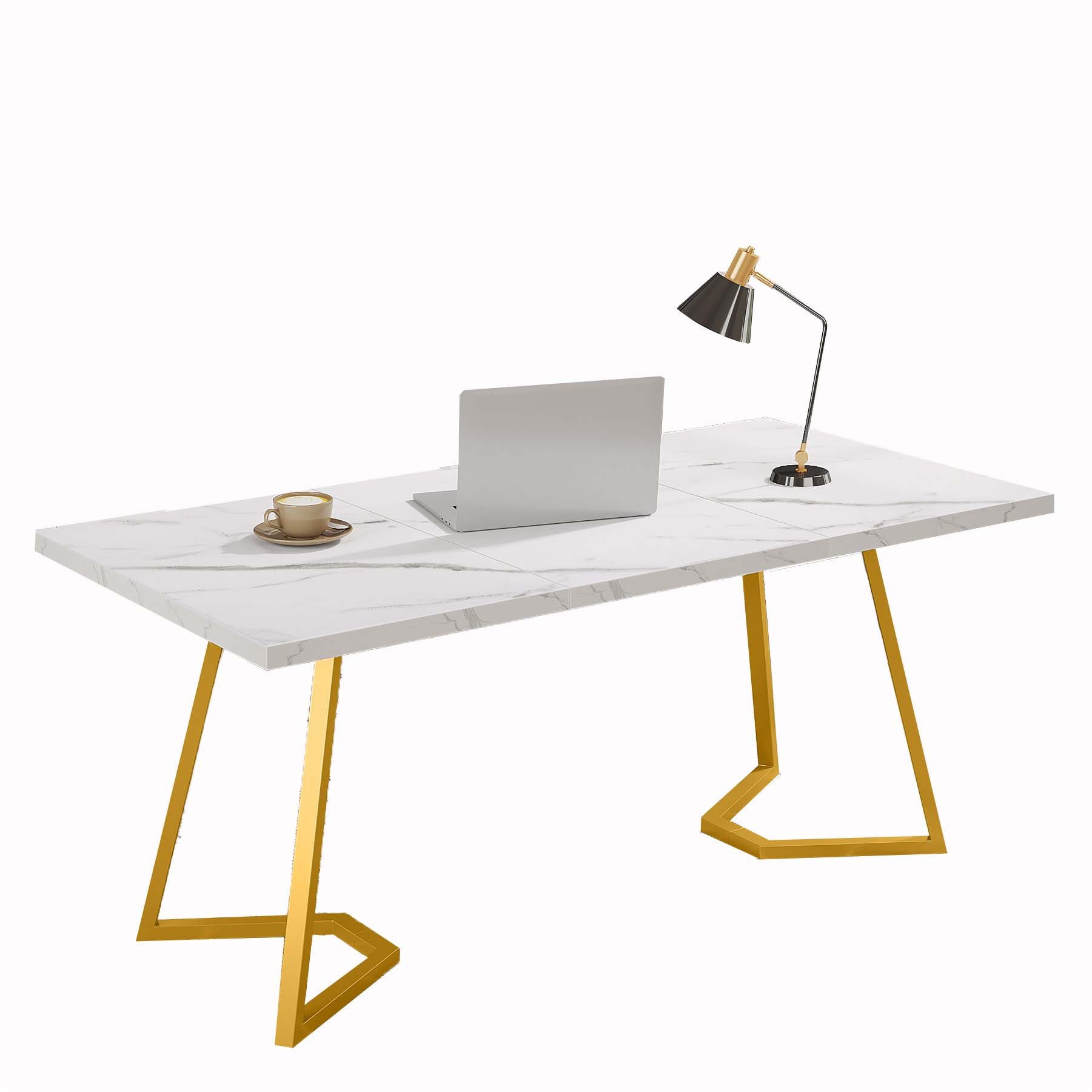 Tribesigns Arbeitstisch 140 x 80 cm Schreibtisch, Computertisch, PC Tisch Bürotisch für Büro (1 x Schreibtisch 1 x Zubehörpaket 1 x Anleitung), 140 cm