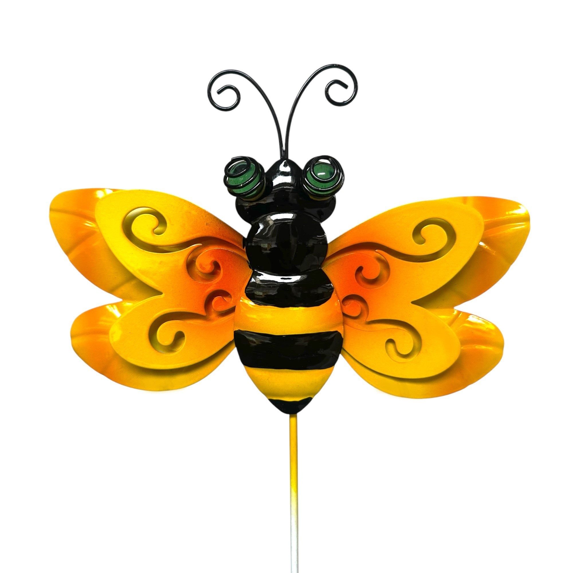 Dragimex Gartenstecker Gartenstecker Biene 78cm, Gartendekoration Blumenstecker Biene