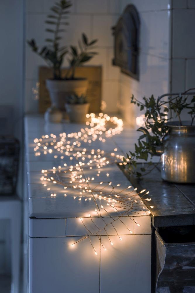KONSTSMIDE LED-Lichterkette Weihnachtsdeko, 200 bernsteinfarbene Dioden