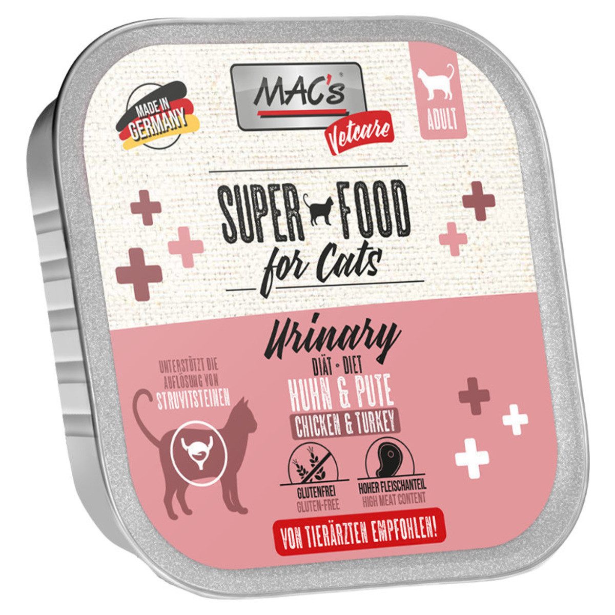 MAC'S Vetcare Urinary mit Huhn & Pute 100 g - 16 Stück