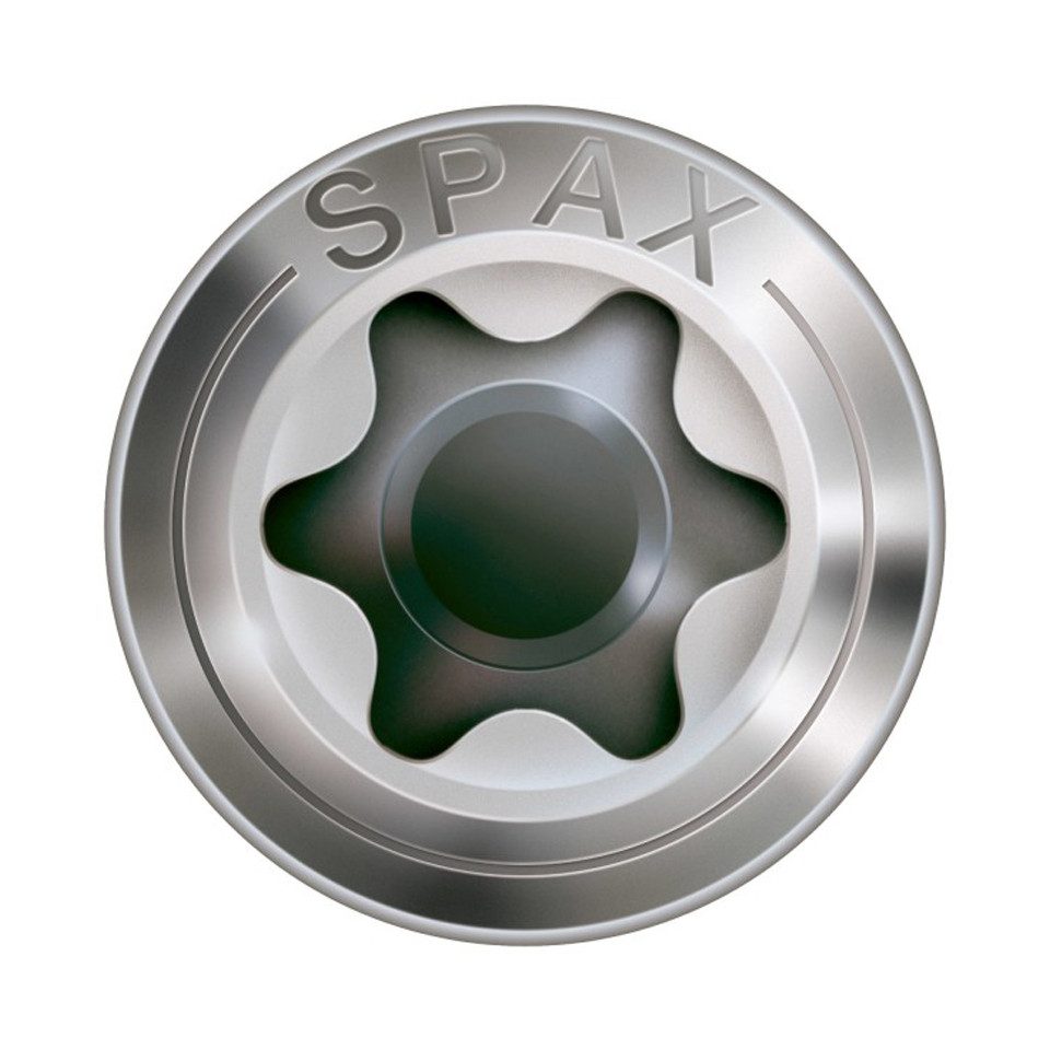 SPAX Schraube SPAX Fassadenschraube, Linsensenkkopf, Fixiergewinde, Edelstahl A2