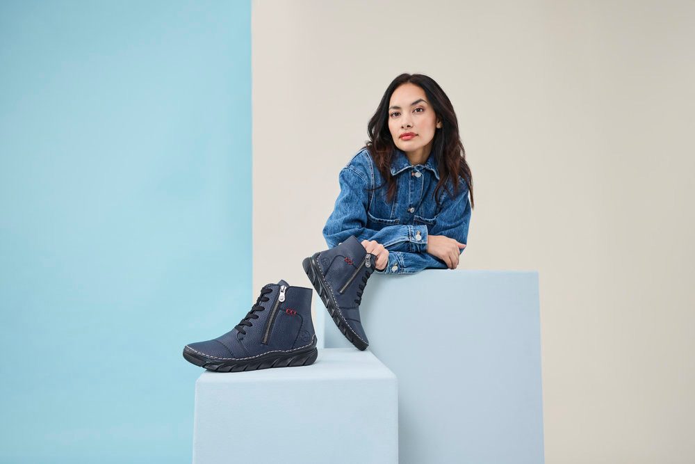 Rieker Schnürboots Schnürstiefelette, Casual-Boots mit weicher Innensohle