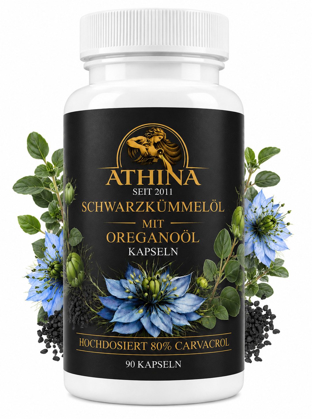 Athina Athina® Oreganoöl mit Schwarzkümmelöl Kapseln