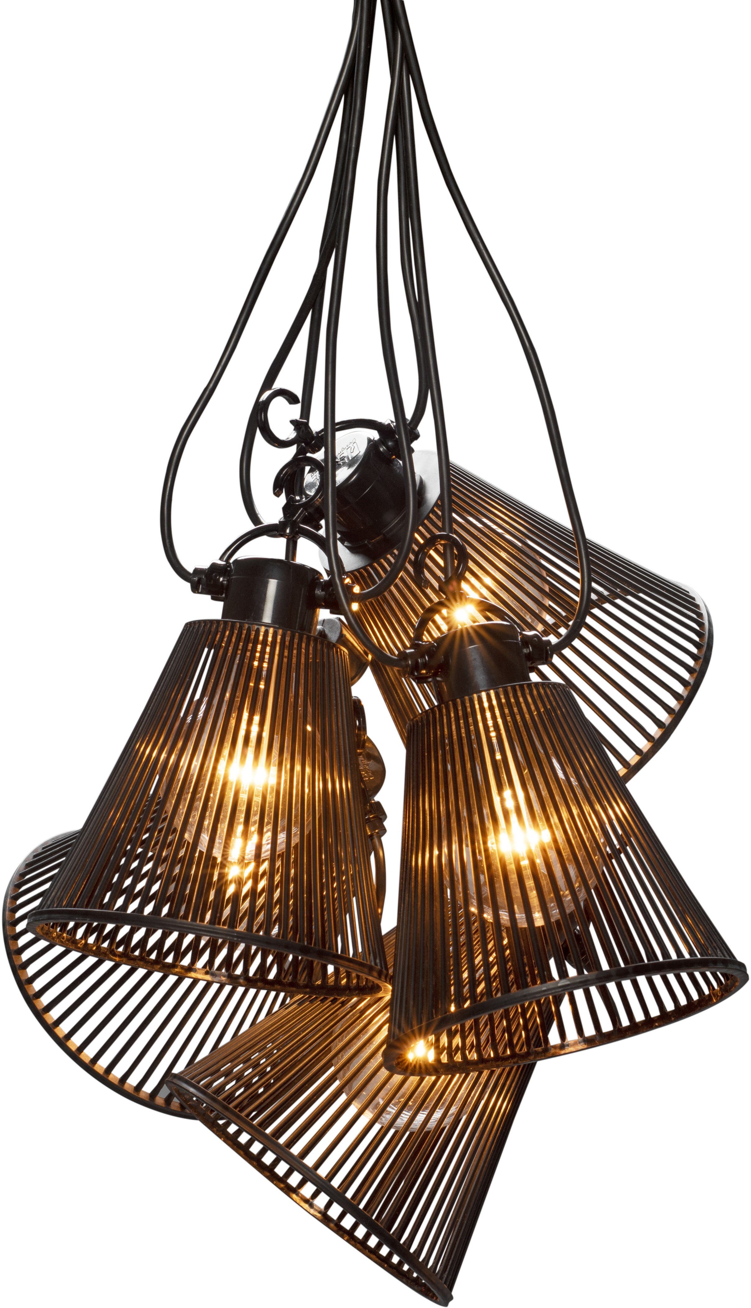 KONSTSMIDE LED-Lichterkette Biergarten - Basis-Set, inkl. Dimmer, E27, 10 klare Birnen / bernsteinfarbene Dioden