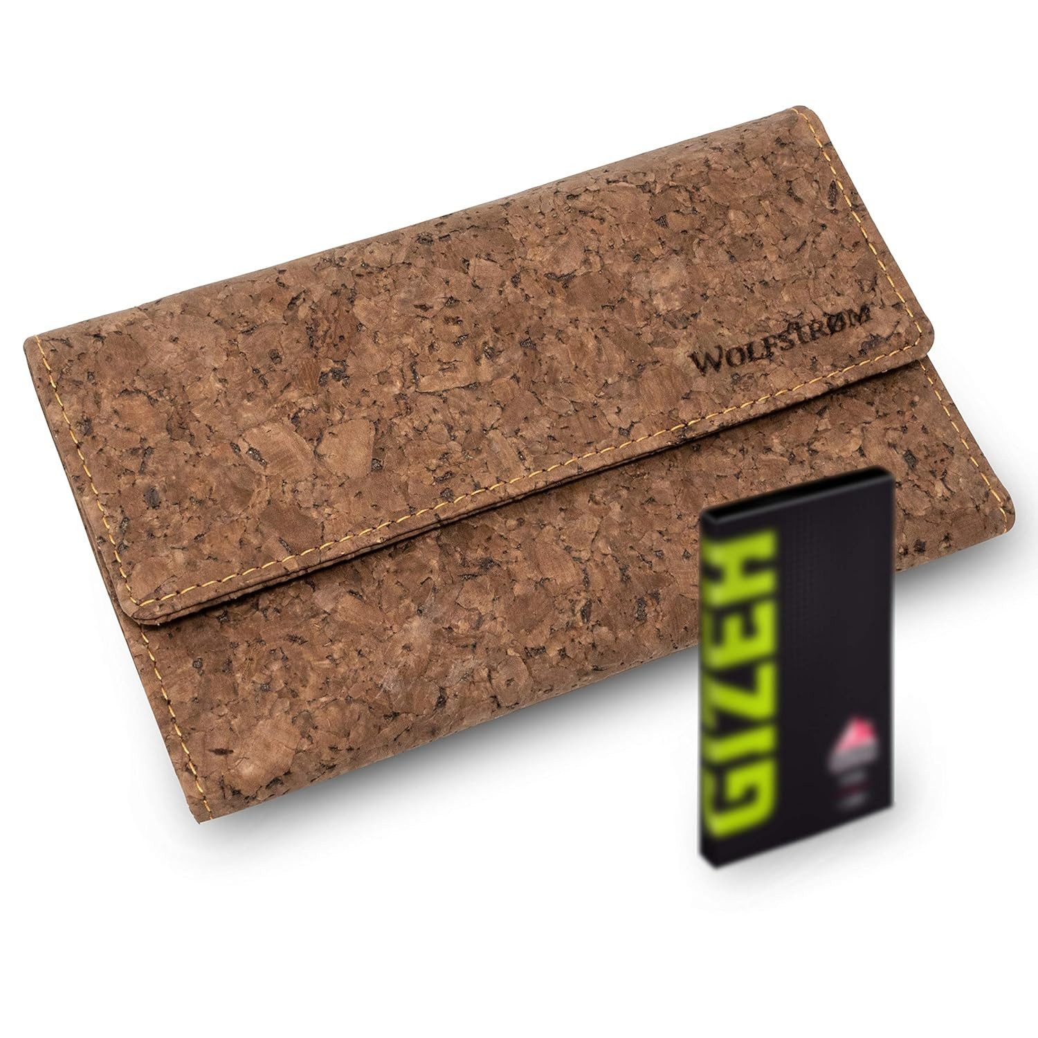 Wolfstrøm Tabakbeutel Kork-Leder Tabaktasche 'Taruk' - VEGANe Drehertasche günstig online kaufen