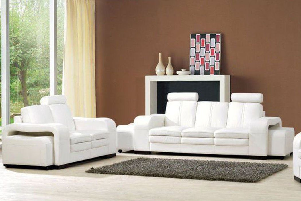 JVmoebel Sofa Sofagarnitur 3+2 Sitzer Set Design Sofa Polster Couchen, Made in Europe Weiß