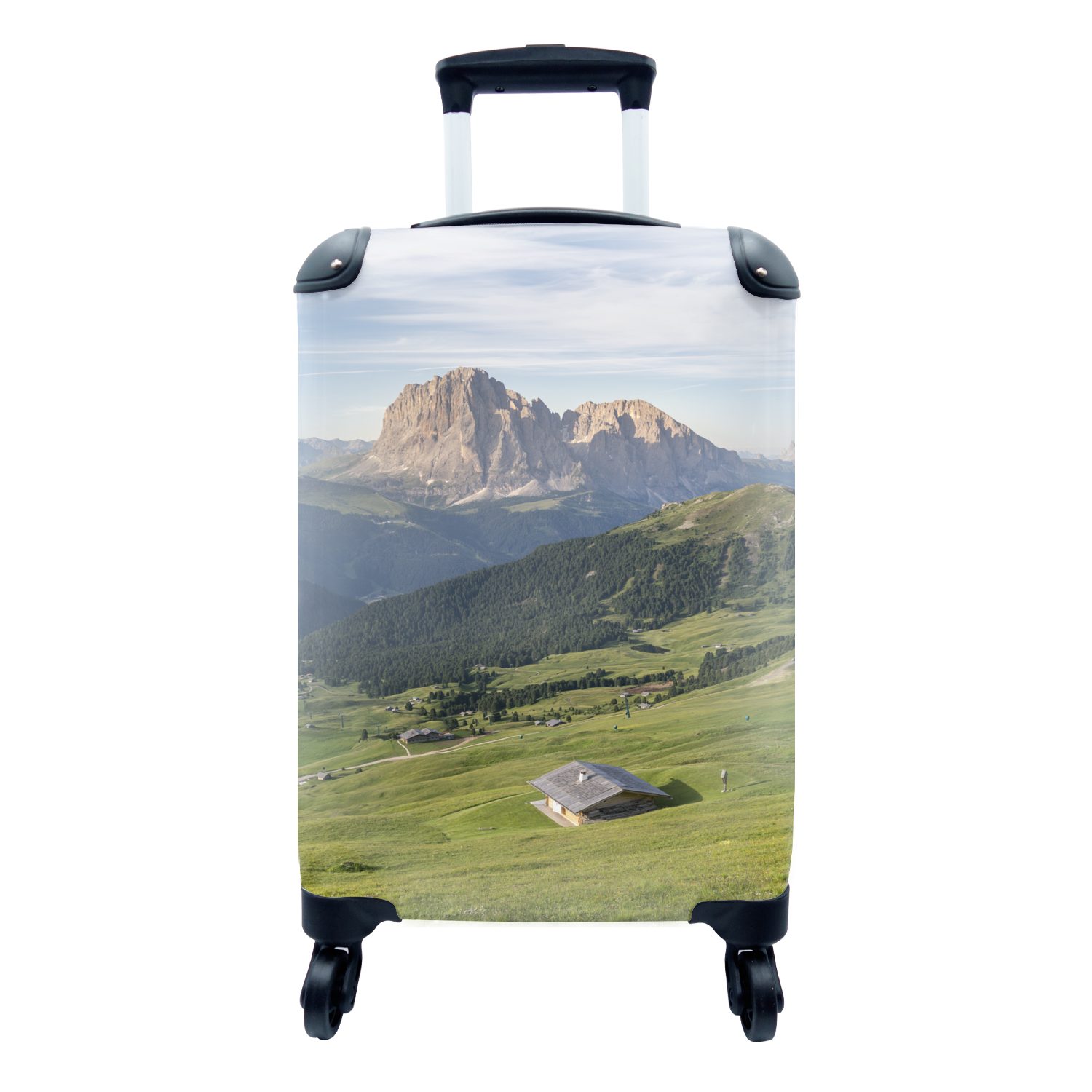 MuchoWow Handgepäckkoffer Italien - Dolomiten - Sommer, 4 Rollen, Reisetasche mit rollen, Handgepäck für Ferien, Trolley, Reisekoffer