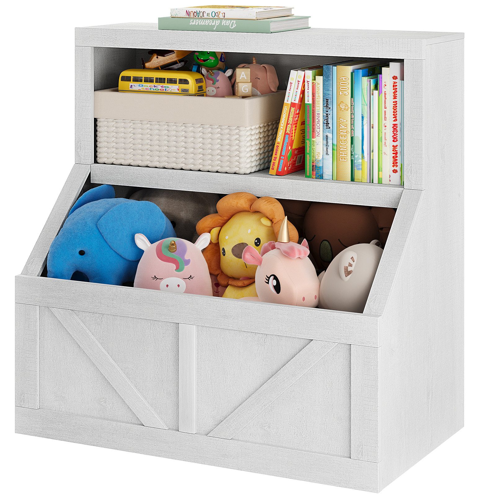 GarveeMore Kinderregal Bücherregal Kinder Spielzeugregal 80x42x81cm