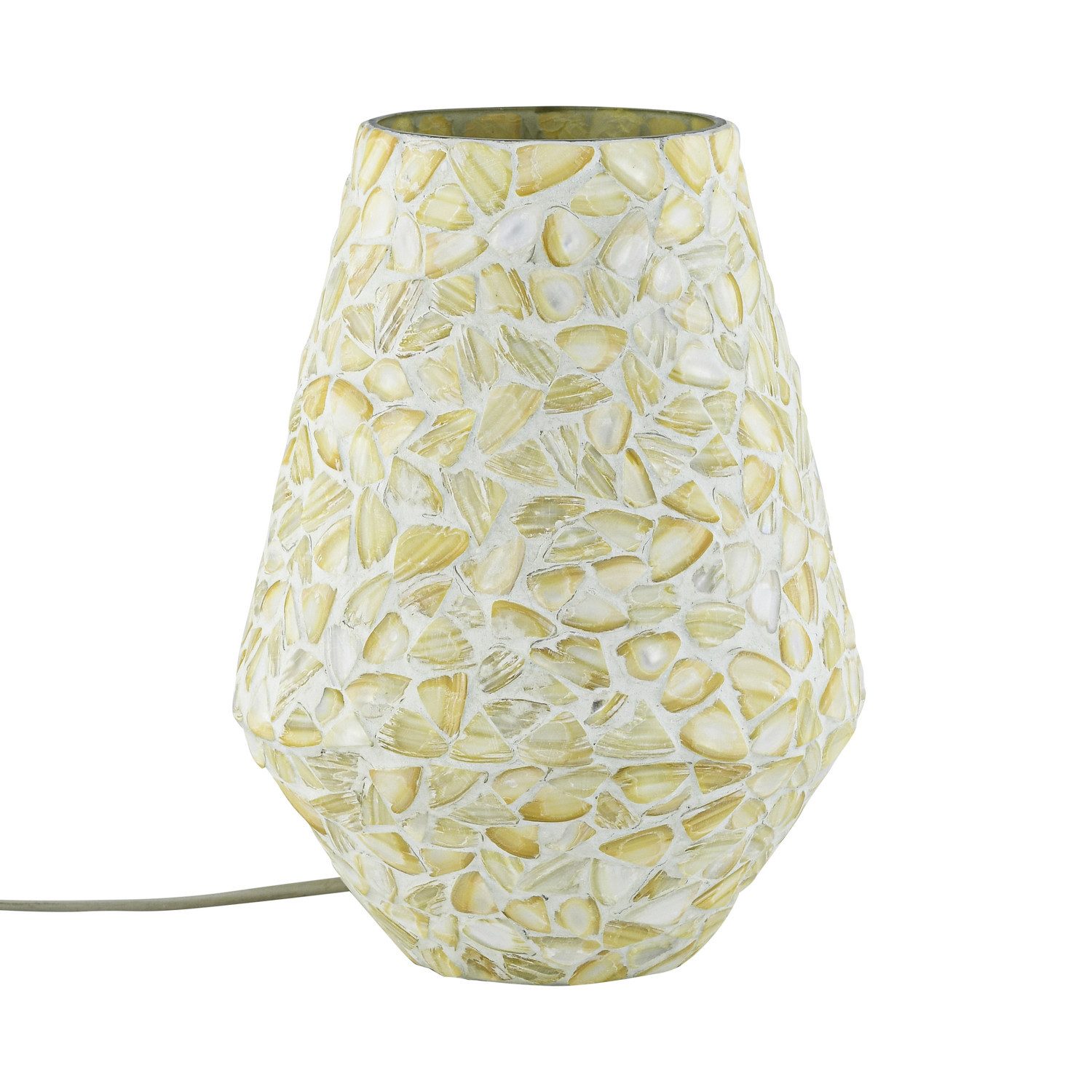 Marrakesch Orient & Mediterran Interior Nachttischlampe Boho Deko tischlampe Nachtischlampe aus Glas Mosaik Fikus -2-, Handarbeit