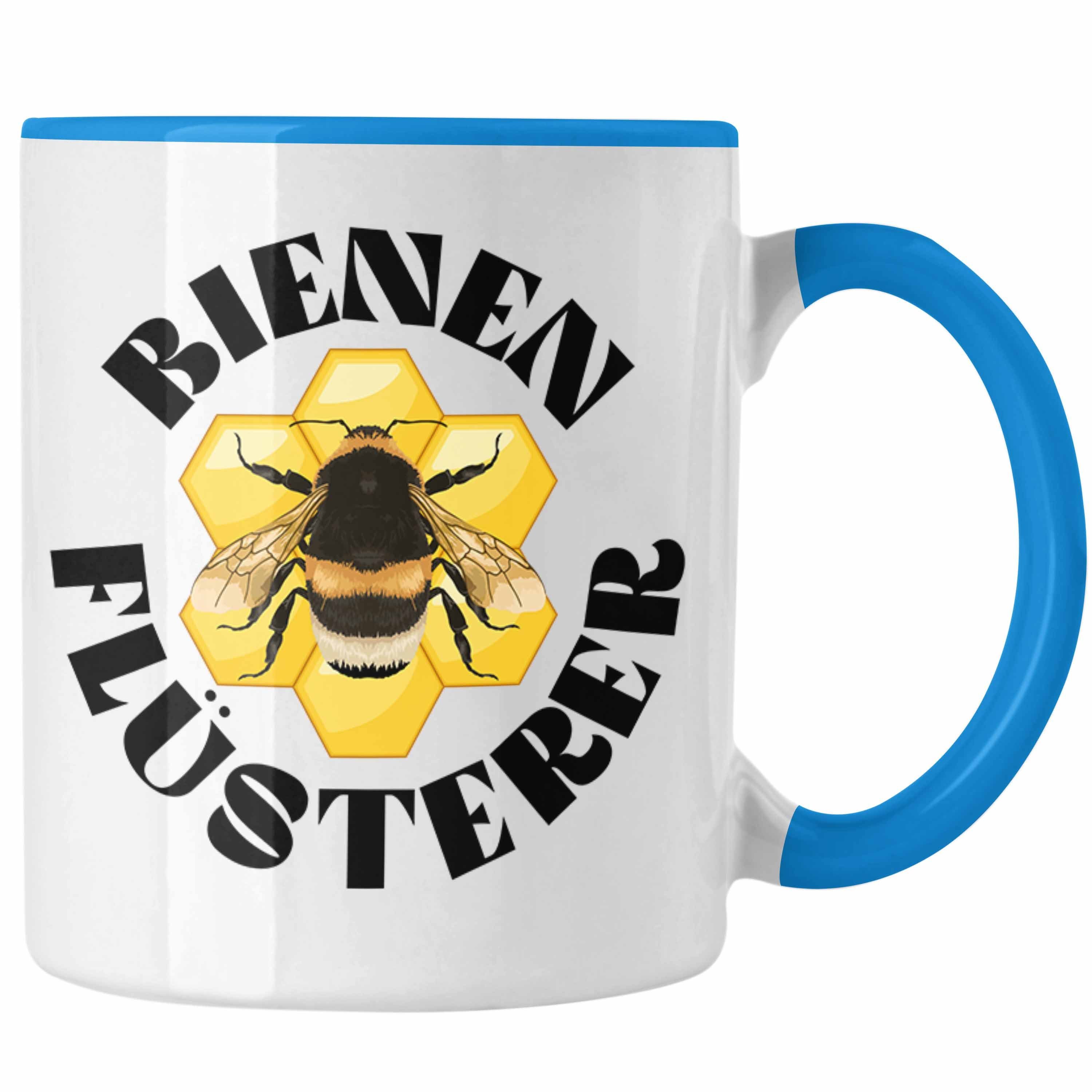 Trendation Tasse Trendation - Imker Geschenke Tasse Bienenzucht Kaffeetasse Geschenkideen Bienenzüchter Bienen Zuebhör Geschenke Lustig Blau