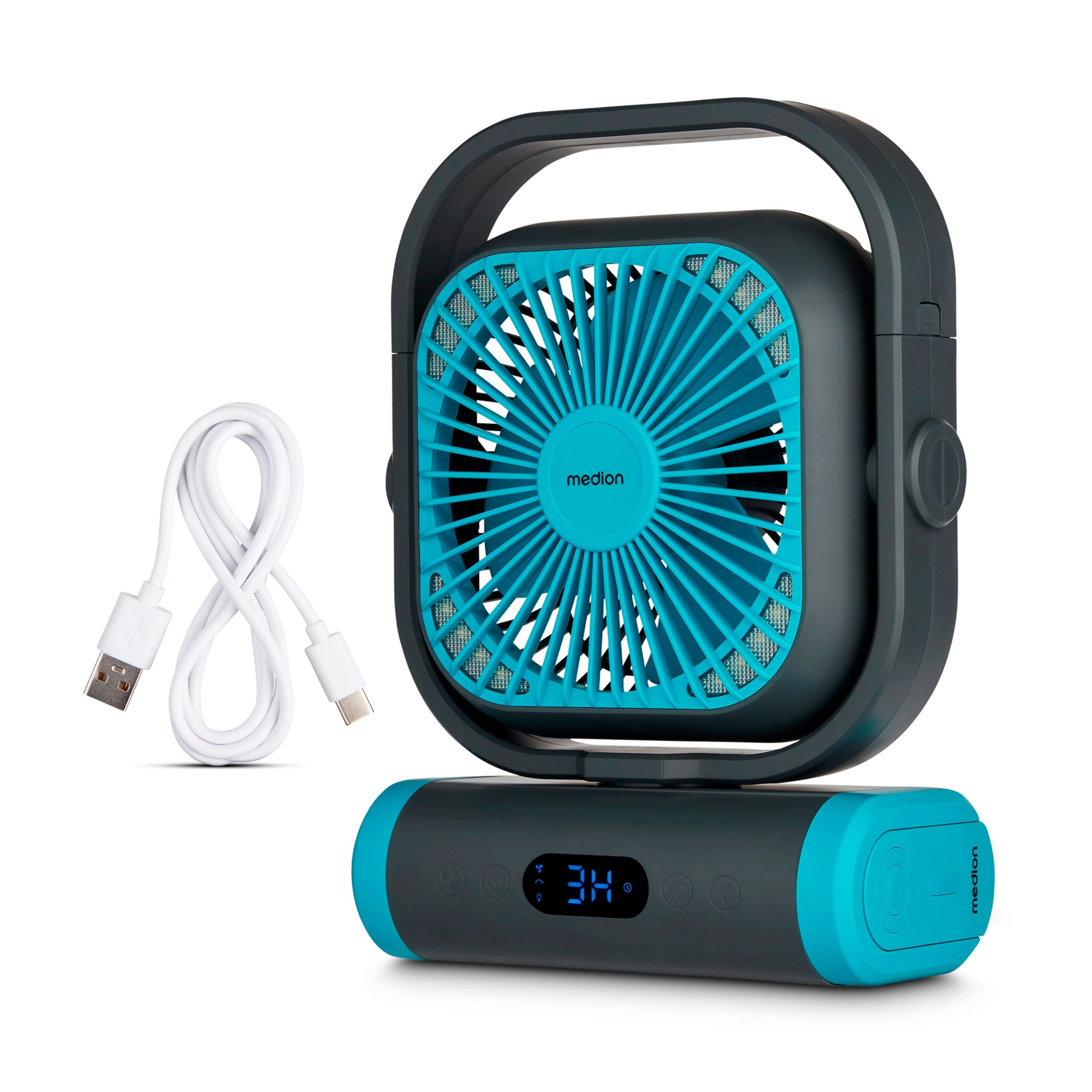 Medion® Akku-Ventilator MEDION LIFE Camping Ventilator E10 TF, 5 Stufen, 20 günstig online kaufen