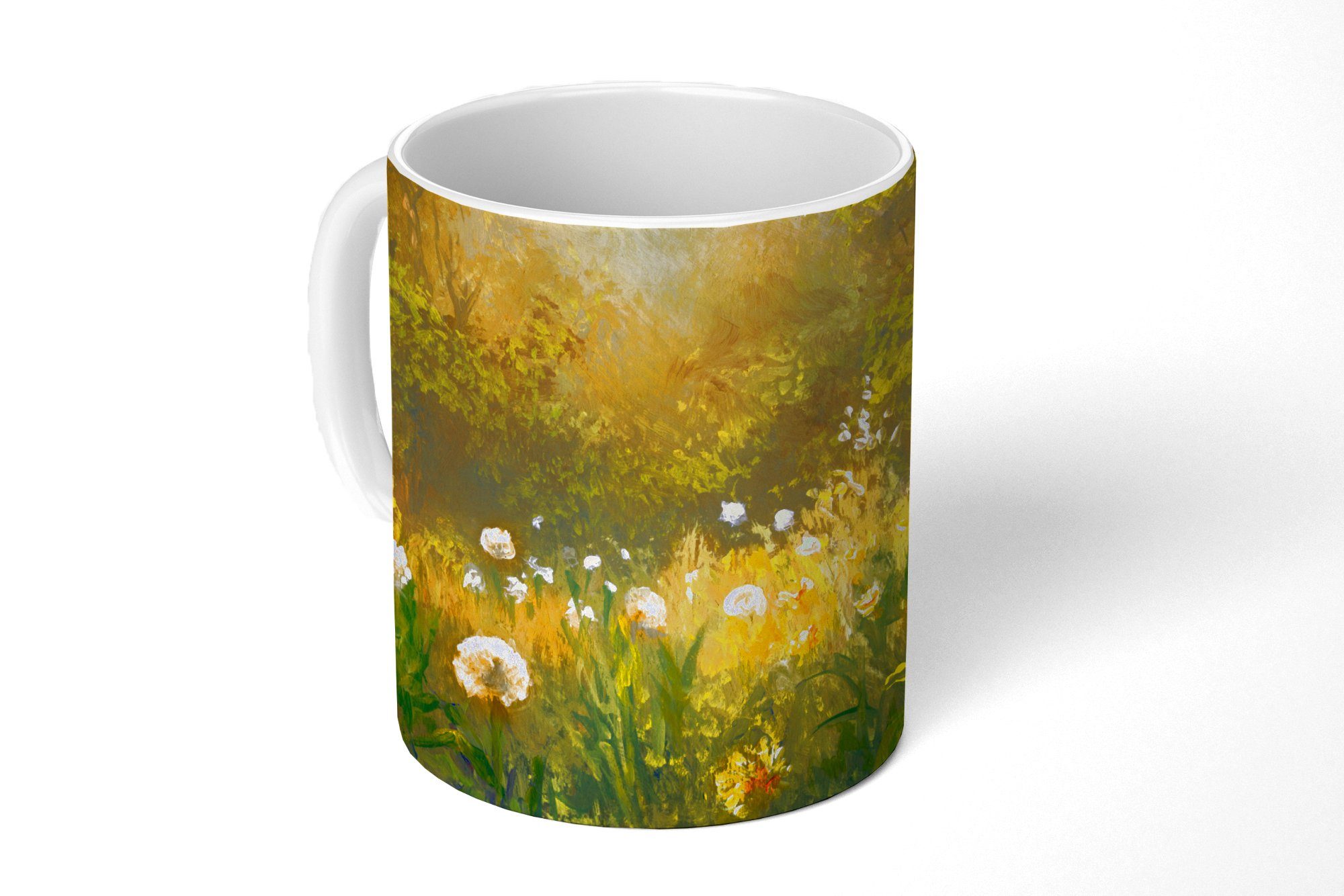 Sommer Becher, MuchoWow Geschenk Teetasse, Teetasse, - Aquarell, Kaffeetassen, Keramik, - Tasse Blumen