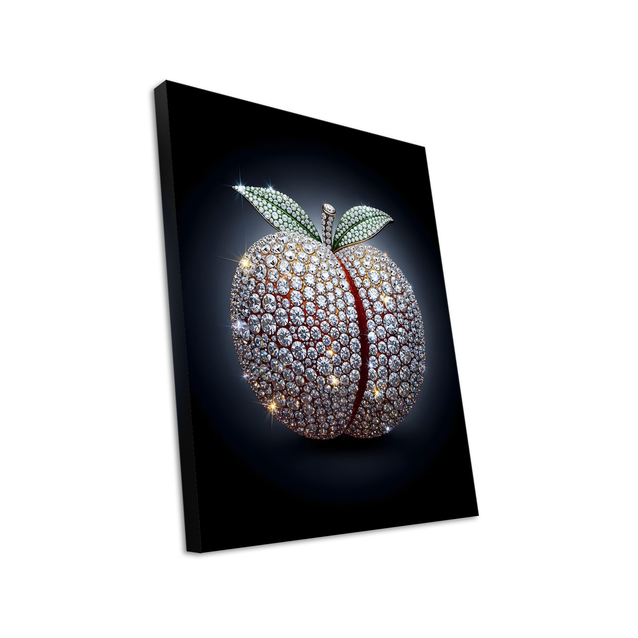 Hustling Sharks Leinwandbild Pop-Art-Bild als XXL Leinwandbild "Glitzernde Pfirsich", in 5 unterschiedichen Größen verfügbar