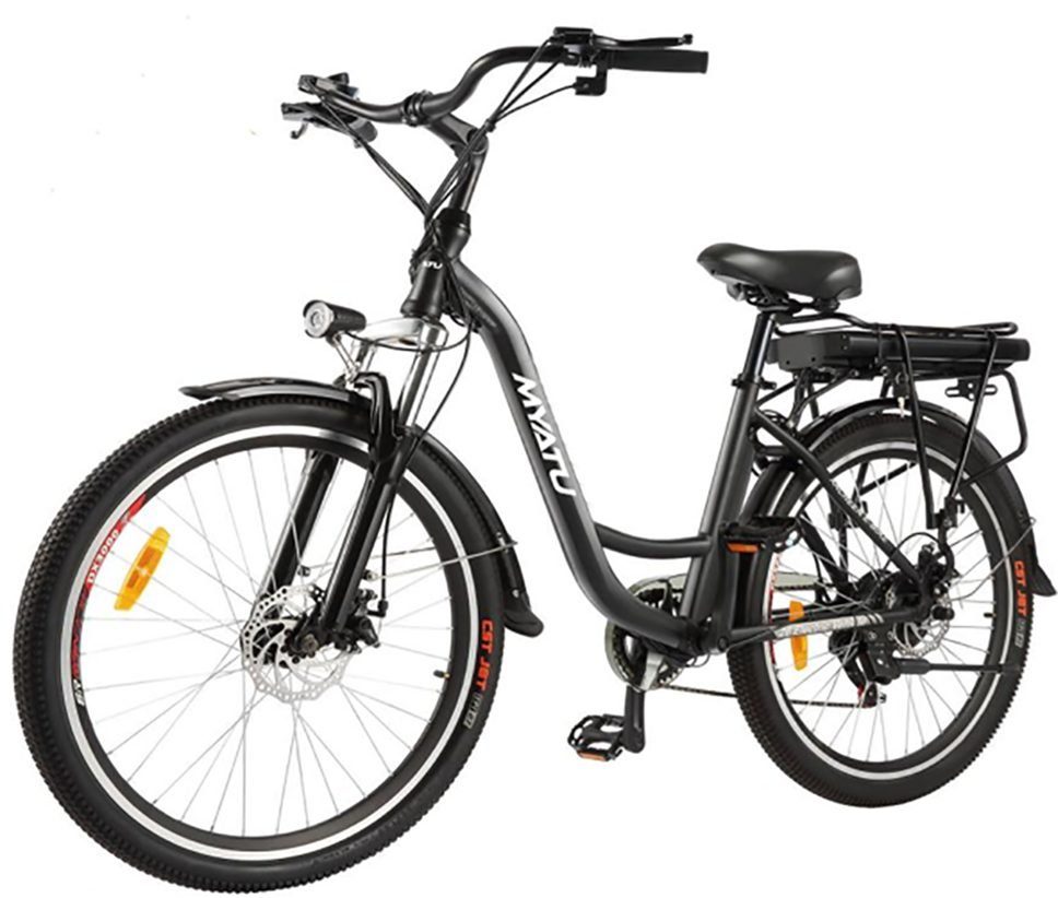 Vankel E-Bike 26 Zoll City-Pedelec, Elektrofahrrad für Damen und Herren ebike, 6 Gang, Kugelschaltung, Heckmotor, Hochleistungs-Akku mit langer Lebensdauer