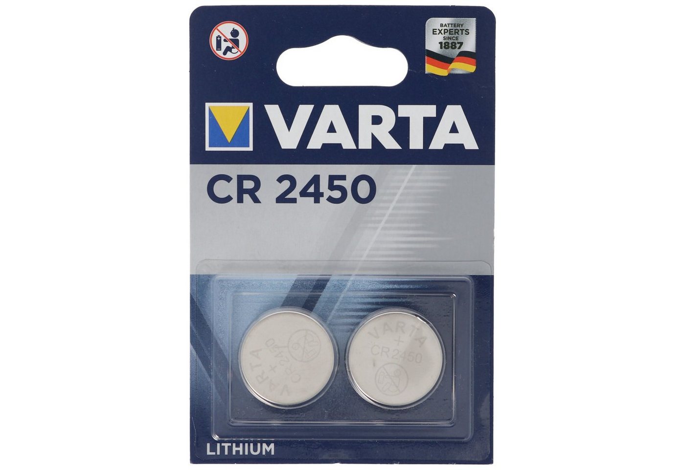 VARTA Varta Professional Electronics CR2450, CR 2450 Lithium 2er Blister Ve Batterie, (3,0 V)