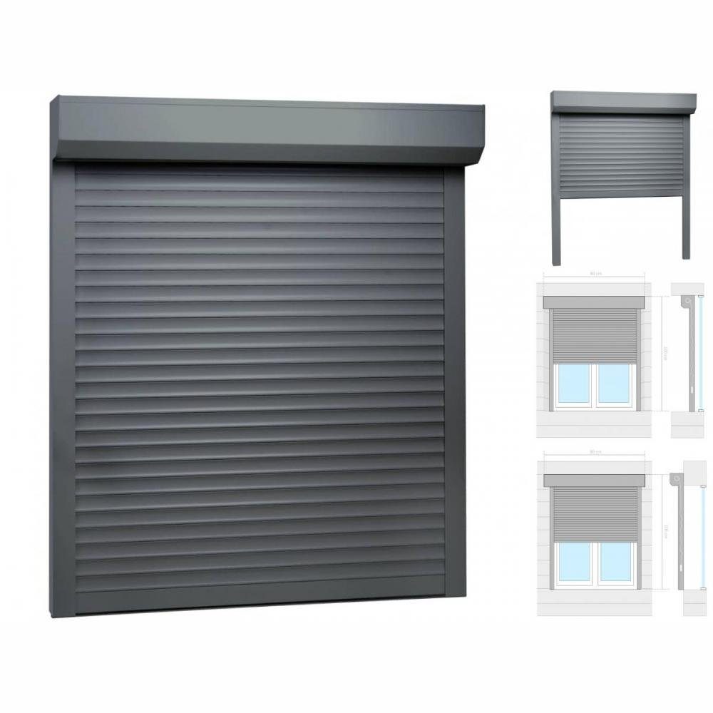 vidaXL Jalousie Rollladen Aluminium 80 x 100 cm Anthrazit