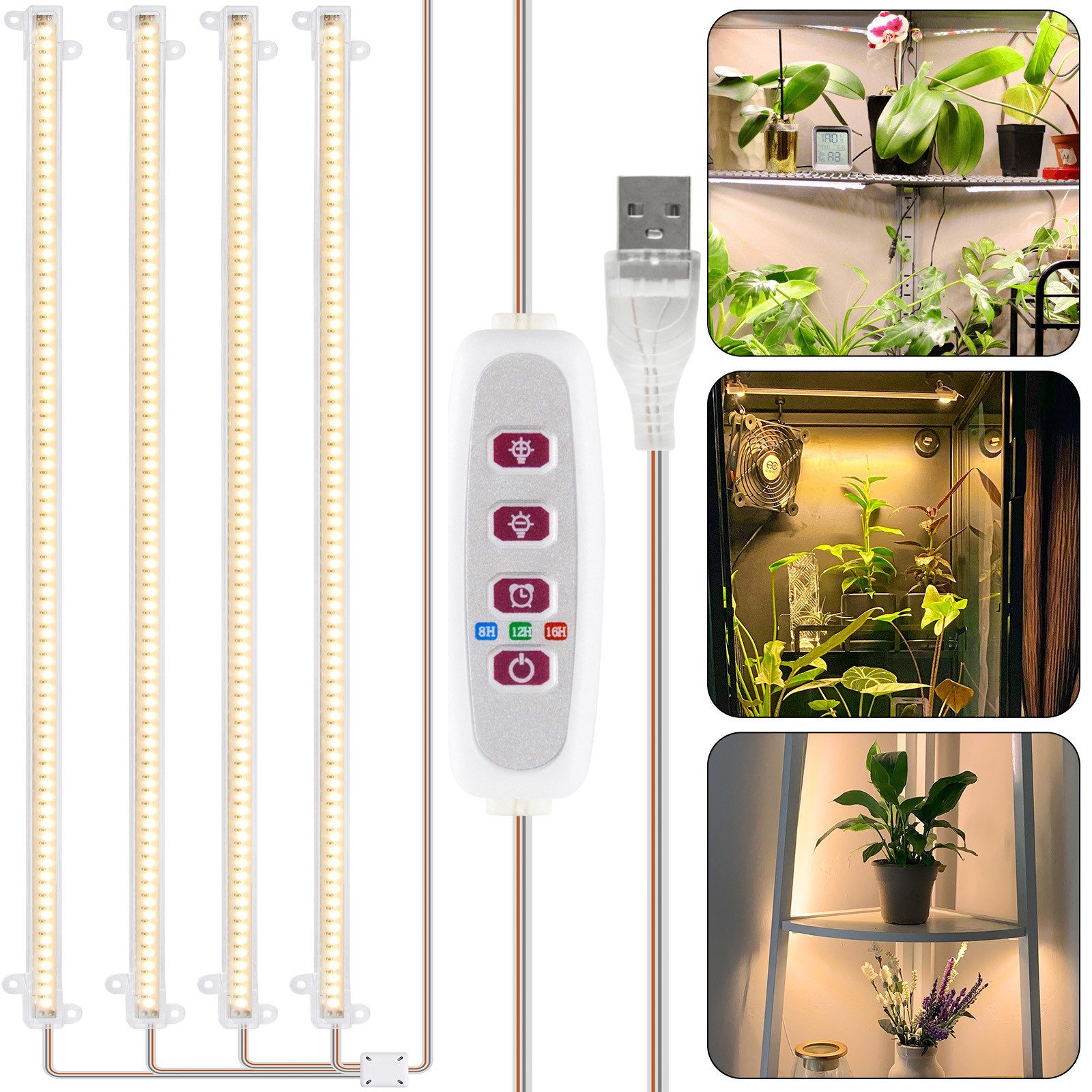 MUPOO Pflanzenlampe LED-Pflanzenlampe Wachstumslichtstreifen Bar,42-288 LED günstig online kaufen