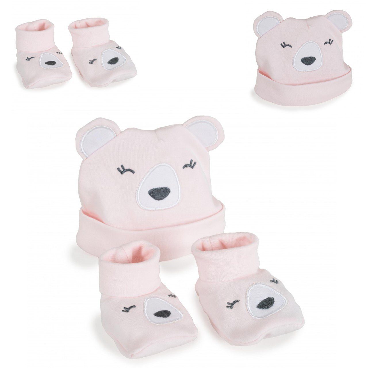 Erstlingsmütze Babymütze und Füßlinge Rey