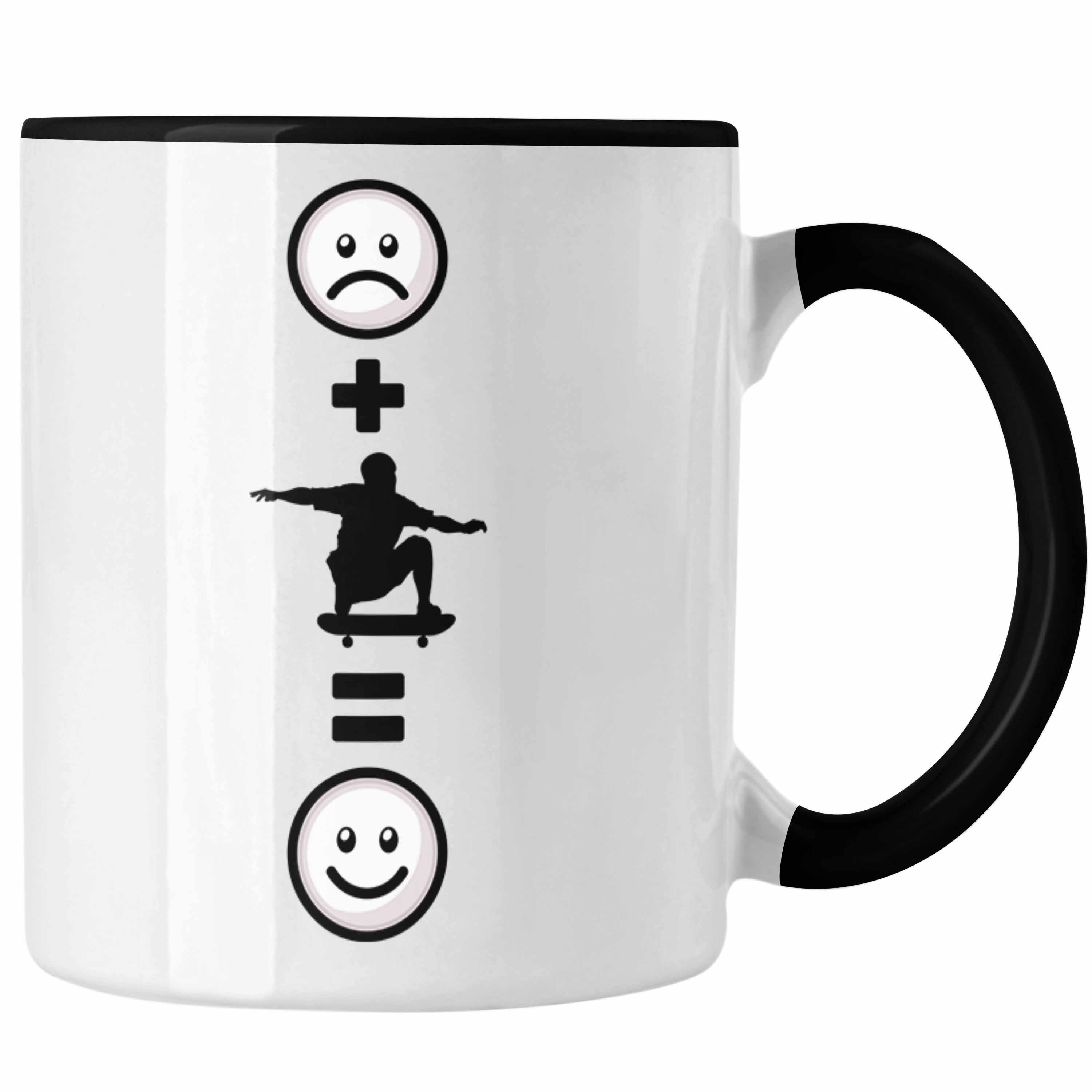 Trendation Tasse Skateboard Tasse Geschenk für Skater Skateboarder Geburtstag Lustige G Schwarz