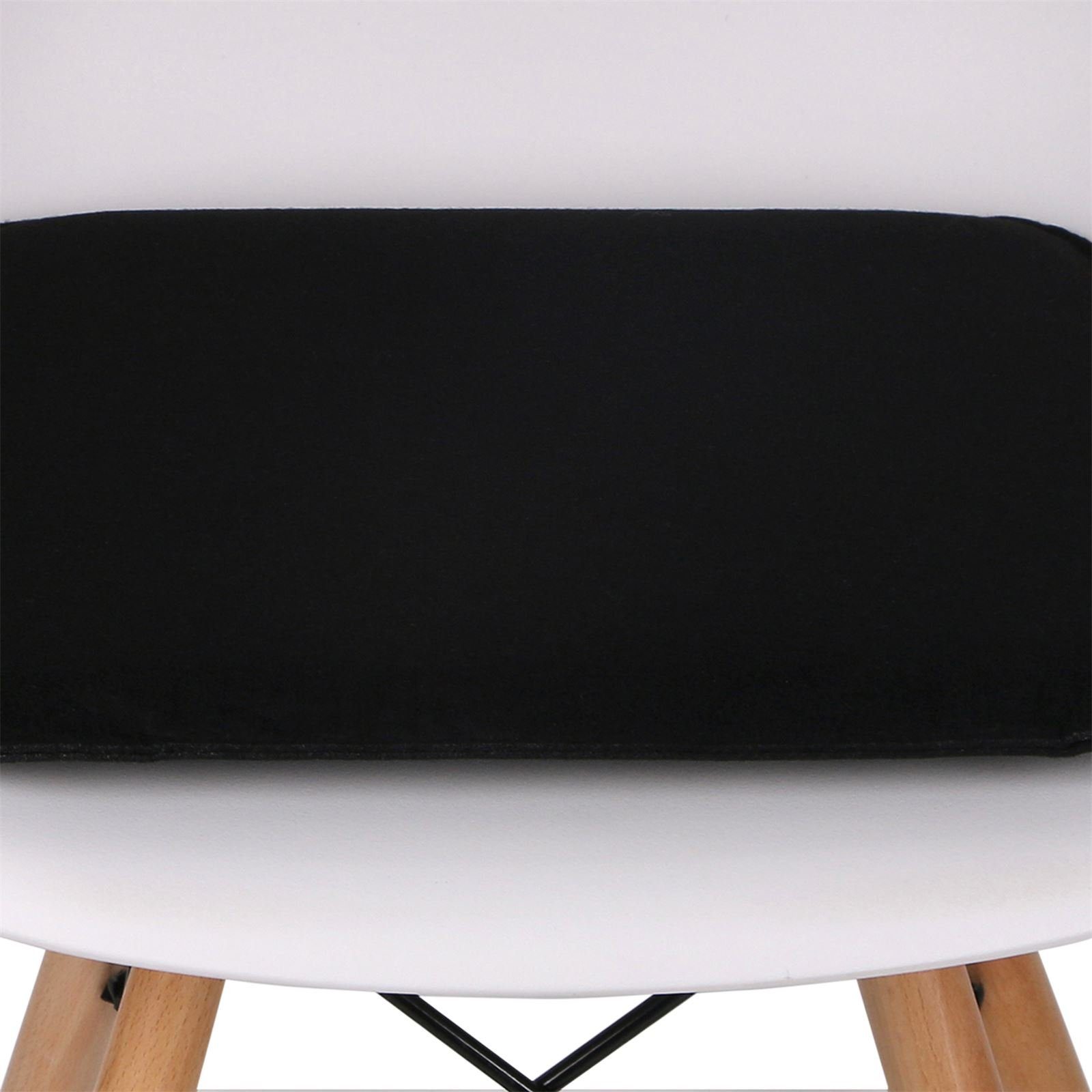 ROMEO-4, schwarz IDIMEX Sitzkissen Pack 4er Sitzkissen Filzstoff Sitzpolster quadratisch Stuhlkissen schw