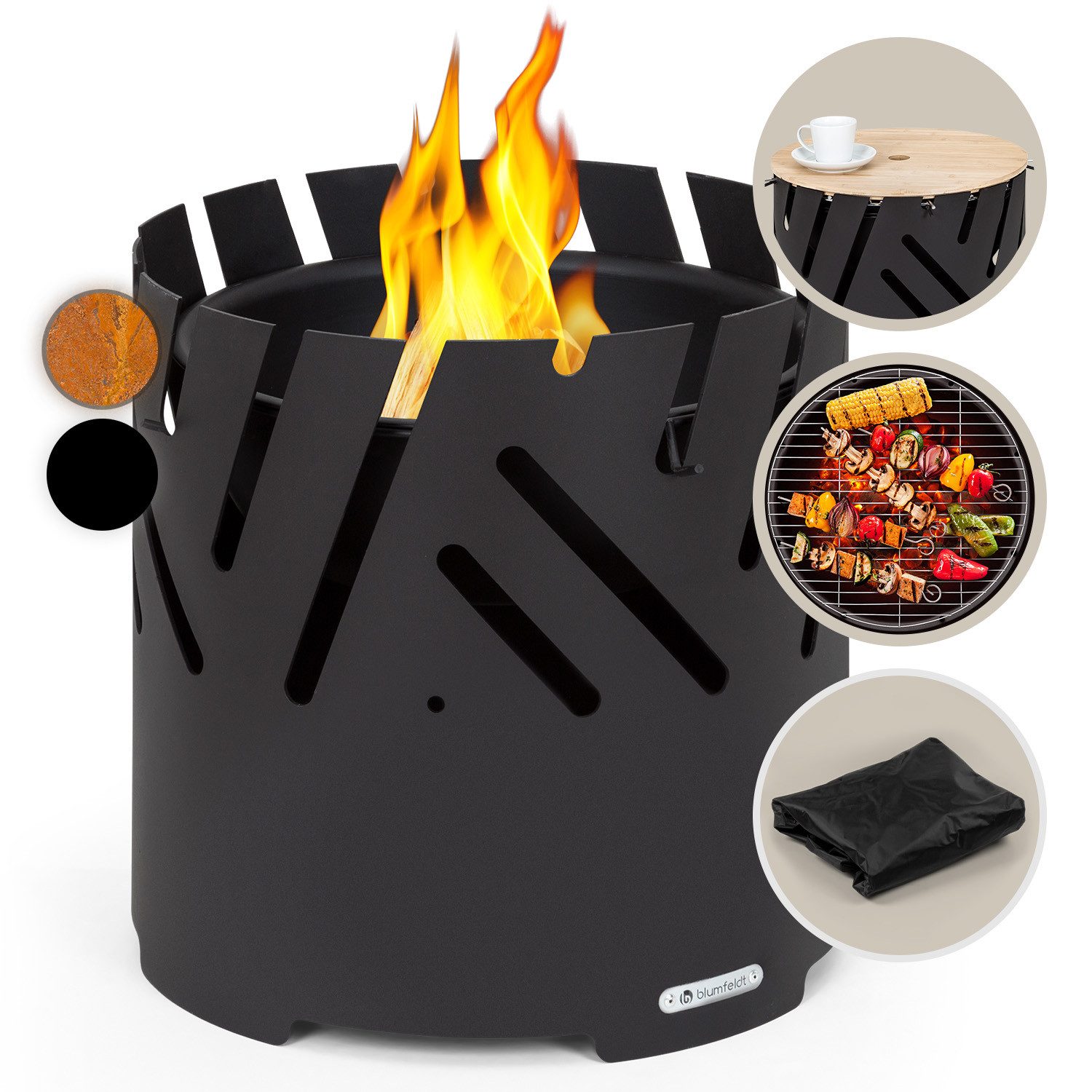 blumfeldt Feuerschale Crown, (Set, Set), Garten günstig online kaufen