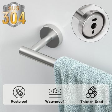 BlauCoastal Handtuchhalter 5-teilig Badezimmer-Handtuchhalter-Set, Küche,Badezimmer-Zubehör-Set, Silber