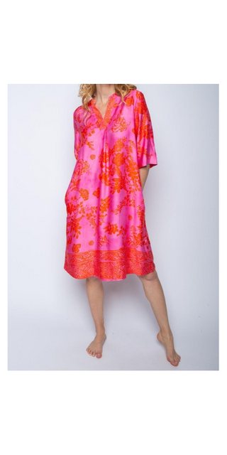 Emily Van Den Bergh Blusenkleid Kleid EMILY VAN DEN BERGH pink orange flowe günstig online kaufen