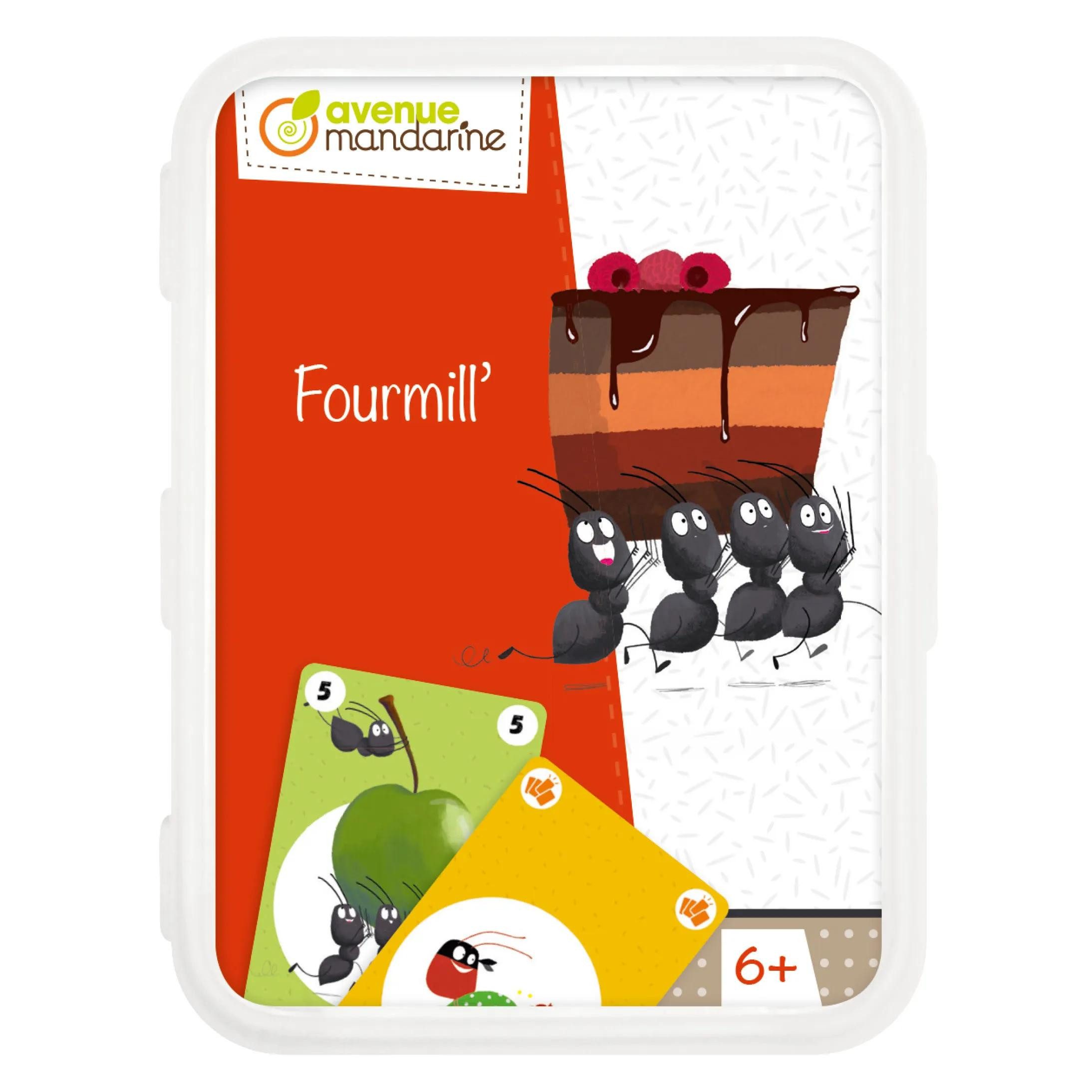 Avenue Mandarine Puzzle 4x Kartenspiel, Fourmi'll, Ameisen - Mehrfarbig CO182C, Puzzleteile, My Mandarine