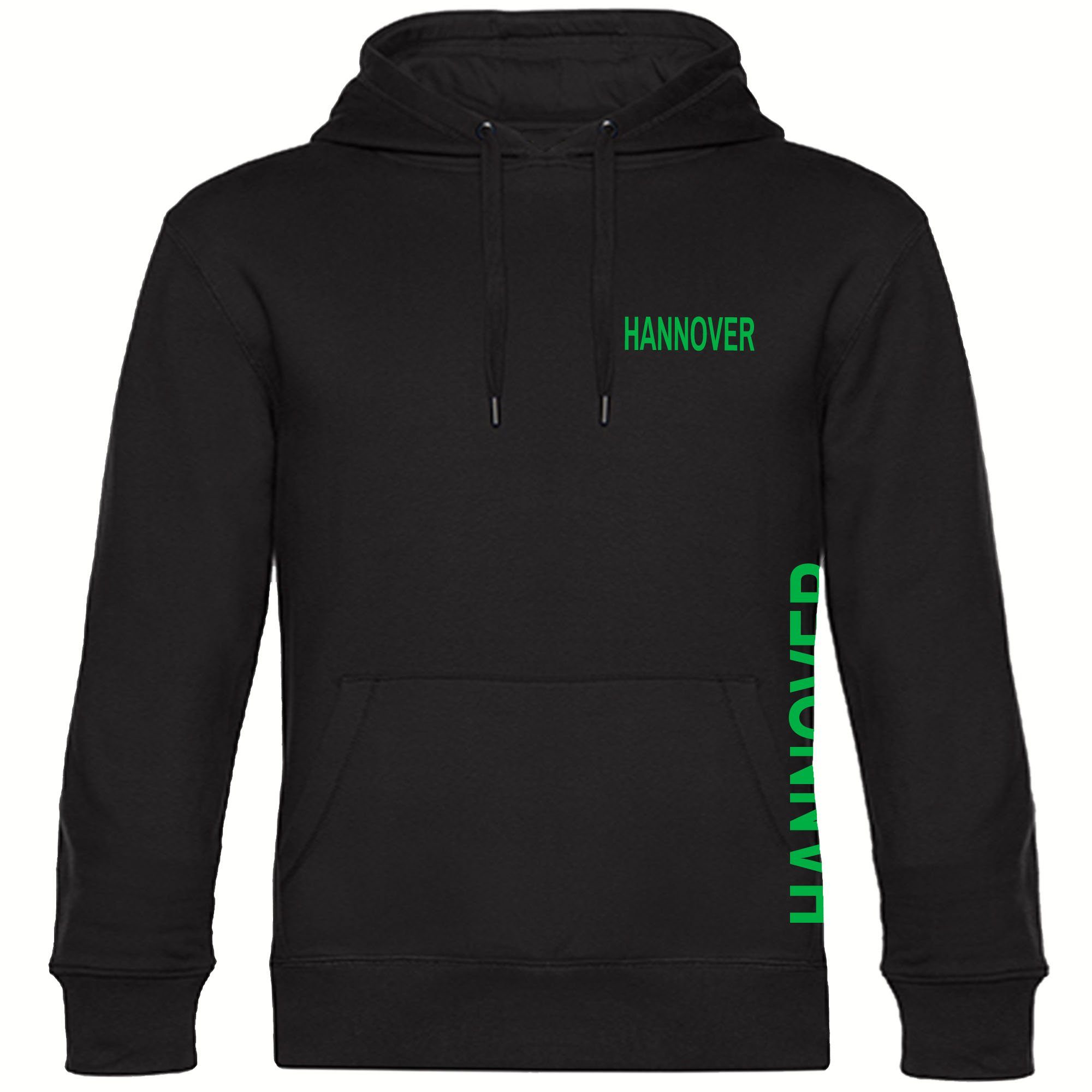 multifanshop Kapuzensweatshirt Hannover - Brust & Seite - Hoodie