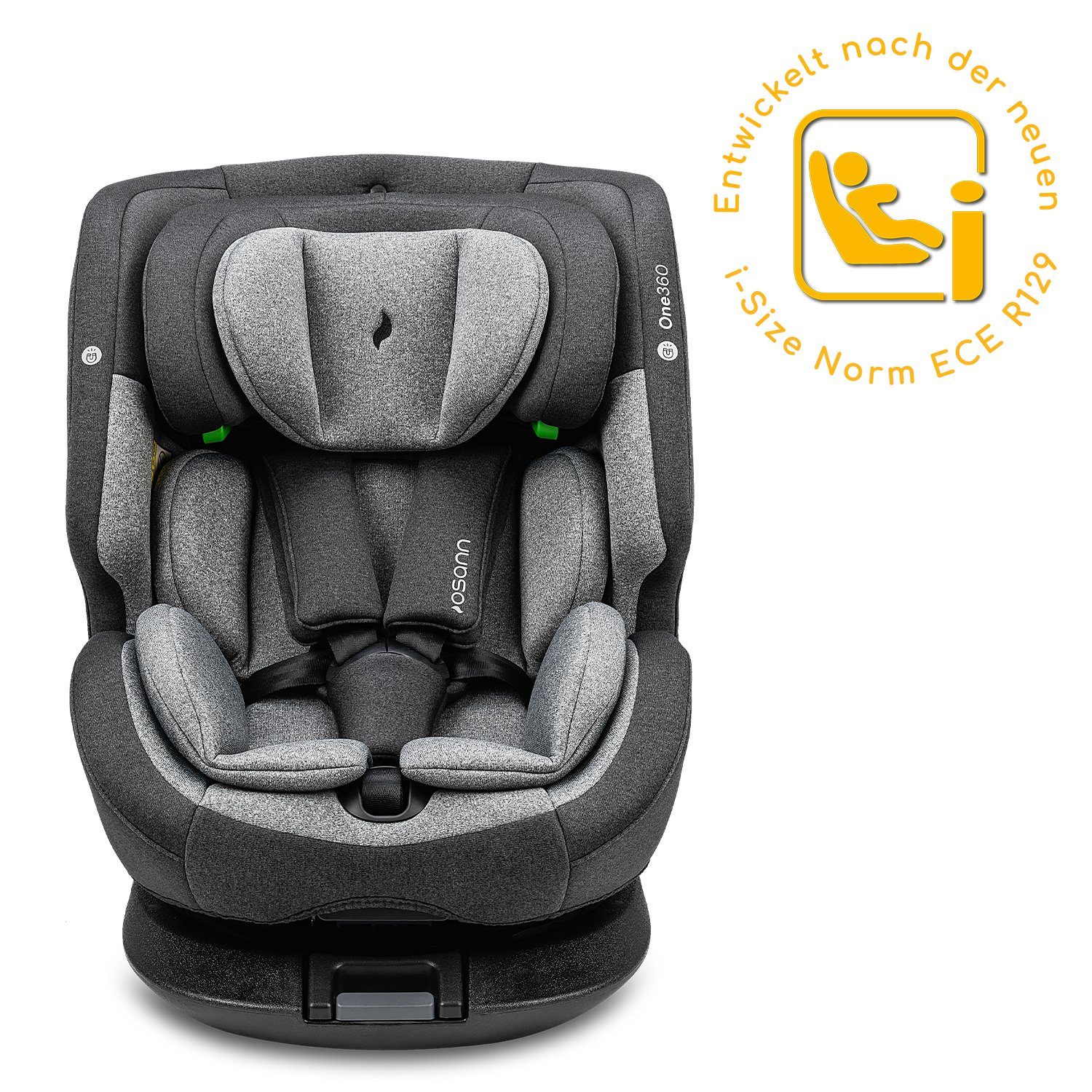 Osann Autokindersitz One360 i-Size, ab: Geburt, bis: 12 Jahre, ab: 40 cm, bis: 150 cm, 360° drehbarer Reboarder Kindersitz Isofix,40-150 cm, Baby Autositz