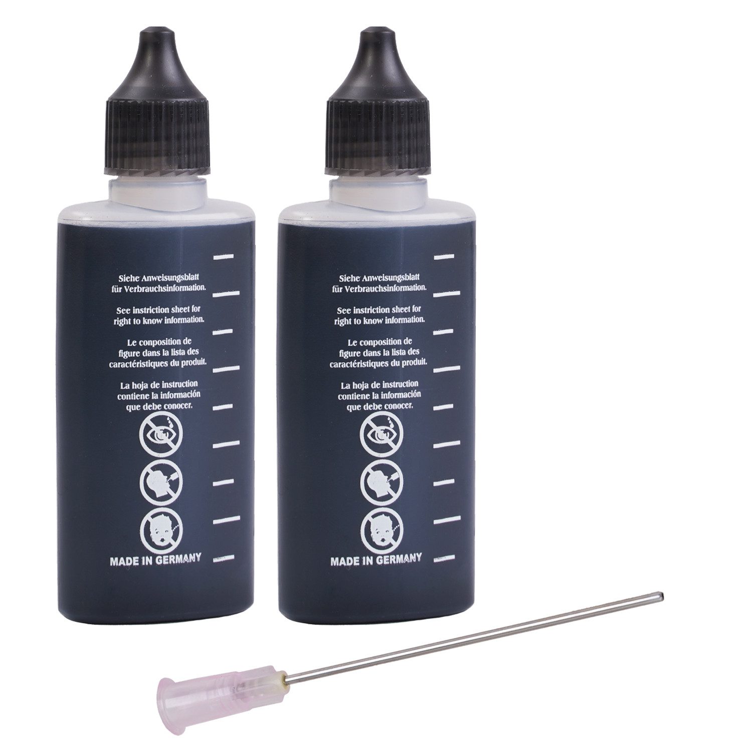 Hama Refill Nachfüll-Set Schwarz Druckertinte Nachfülltinte (für Für HP, x, Tinte für HP Drucker Patrone Patronen Black)